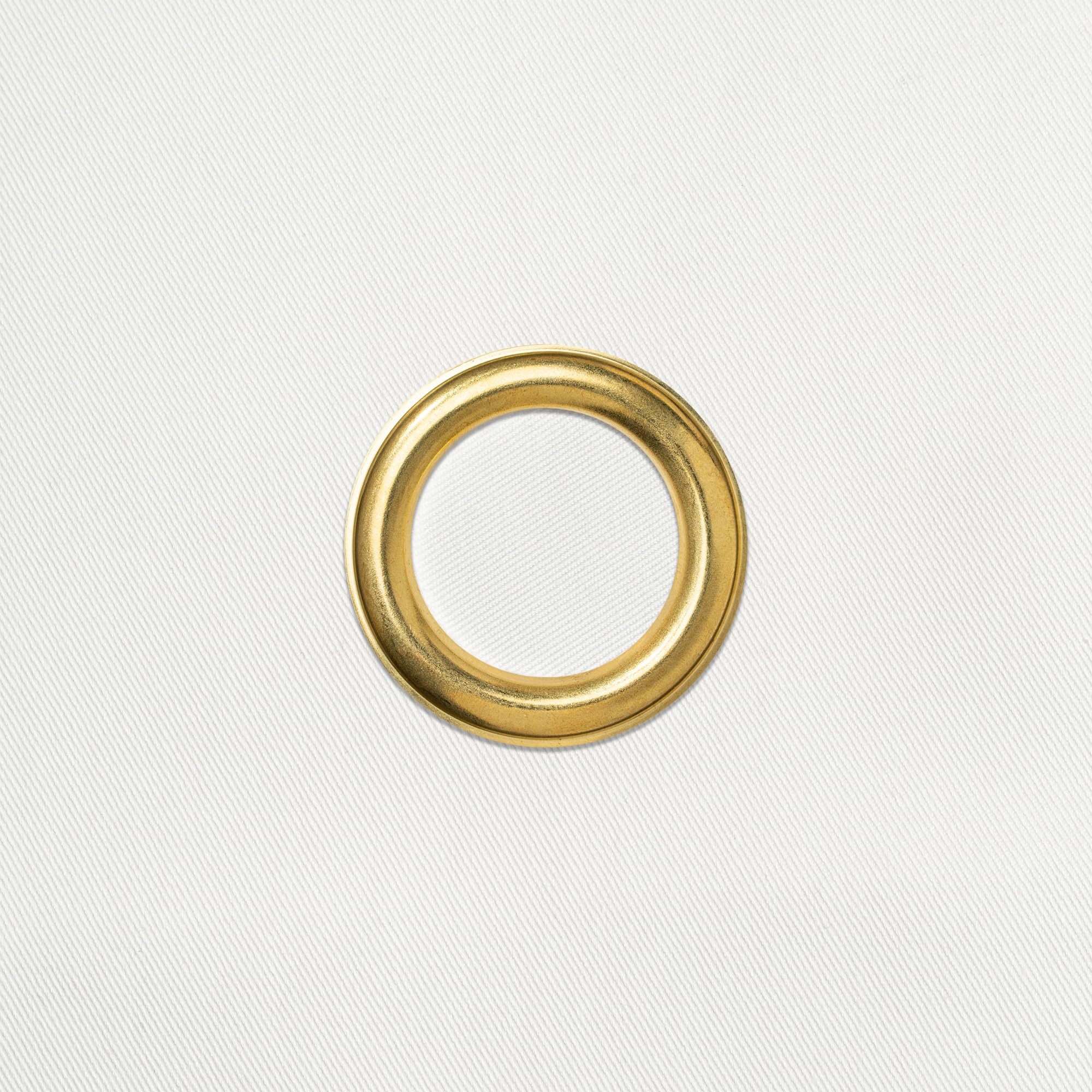 Paños clásicos para biberones, 42 cm, algodón, anillo de esquina de metal (blanco con anillo dorado, paquete de 2) | Anillo de metal, se recomienda lavar a mano