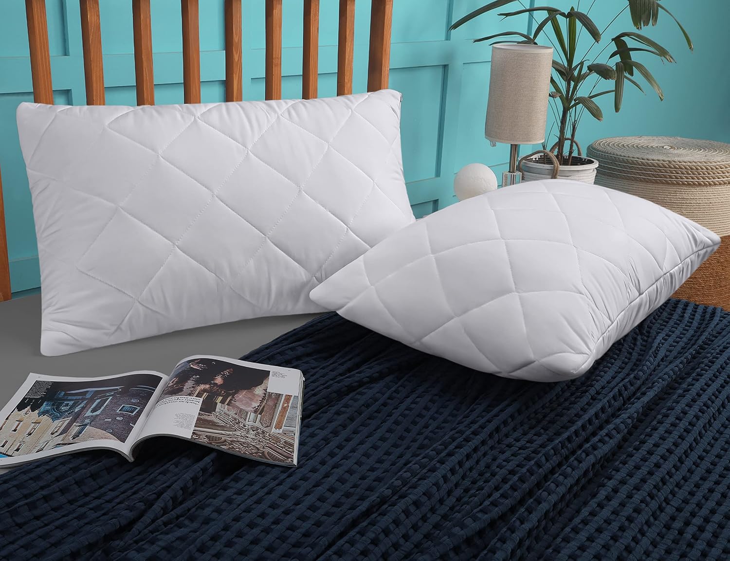 Utopia Bedding Pillow Protector 50x75 cm Quilted Zippered, Soft & Breathable Microfiber Pillowcase Protectors (White - Image 4