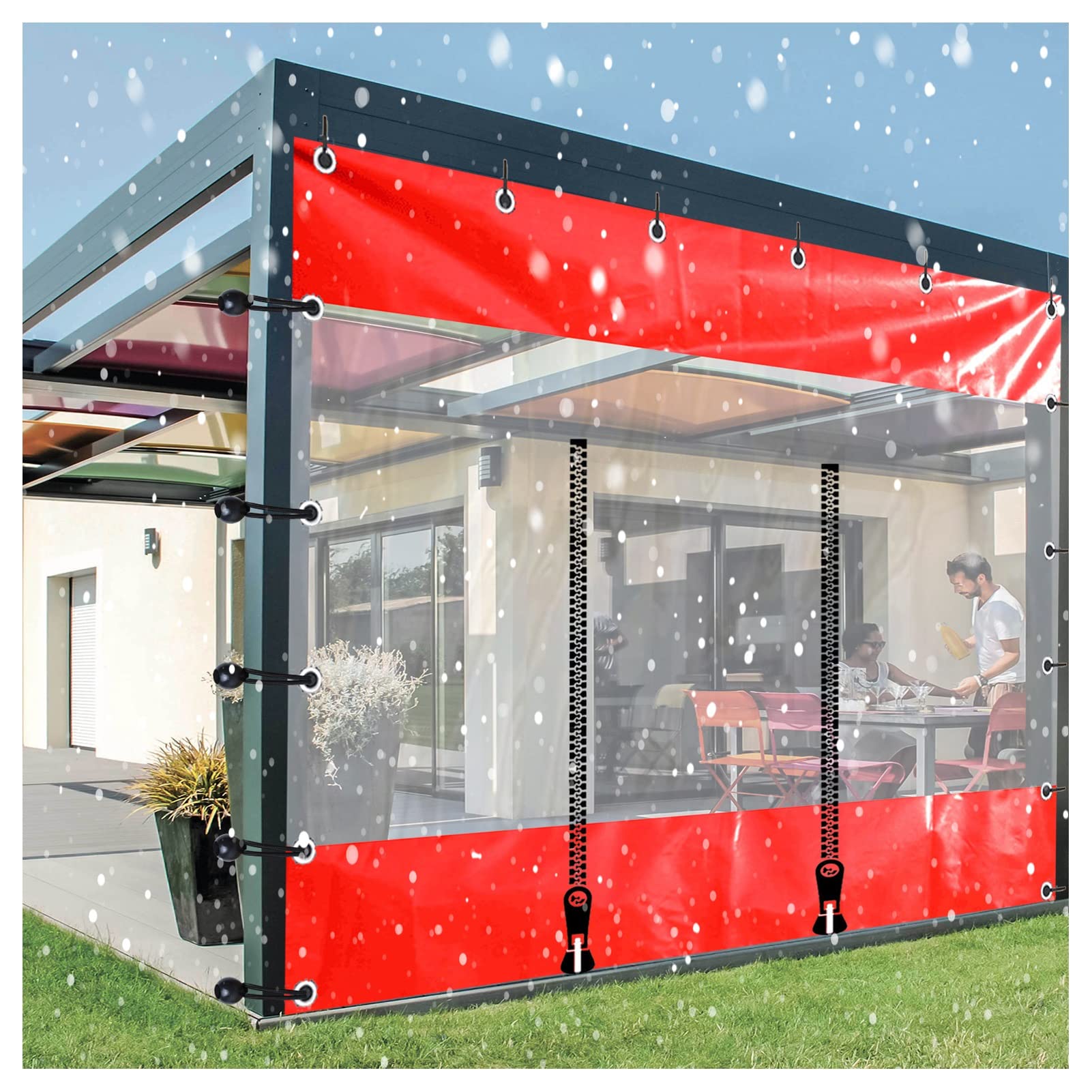 Transparente Outdoor-Werkstatt-Vorhänge, PVC-Vinyl