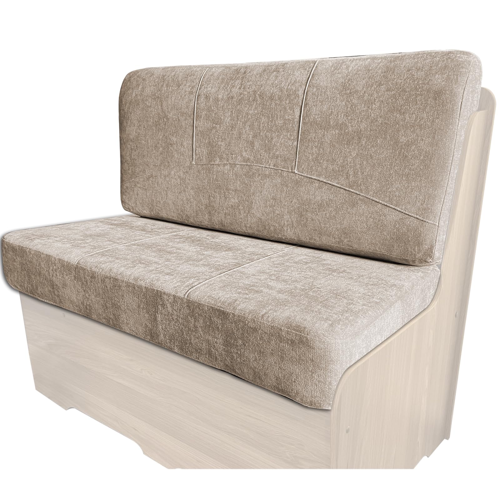 Photo 1 of Dulepax RV Dinette Booth Cushions with Memory Foam?Replacement Camper Cushions?Dinette Seat for Camper Trailer?RV Dinette Seat Including 1 Backrest & 1 Bench,RV Sofa,RV Couch,Camel,42inch.