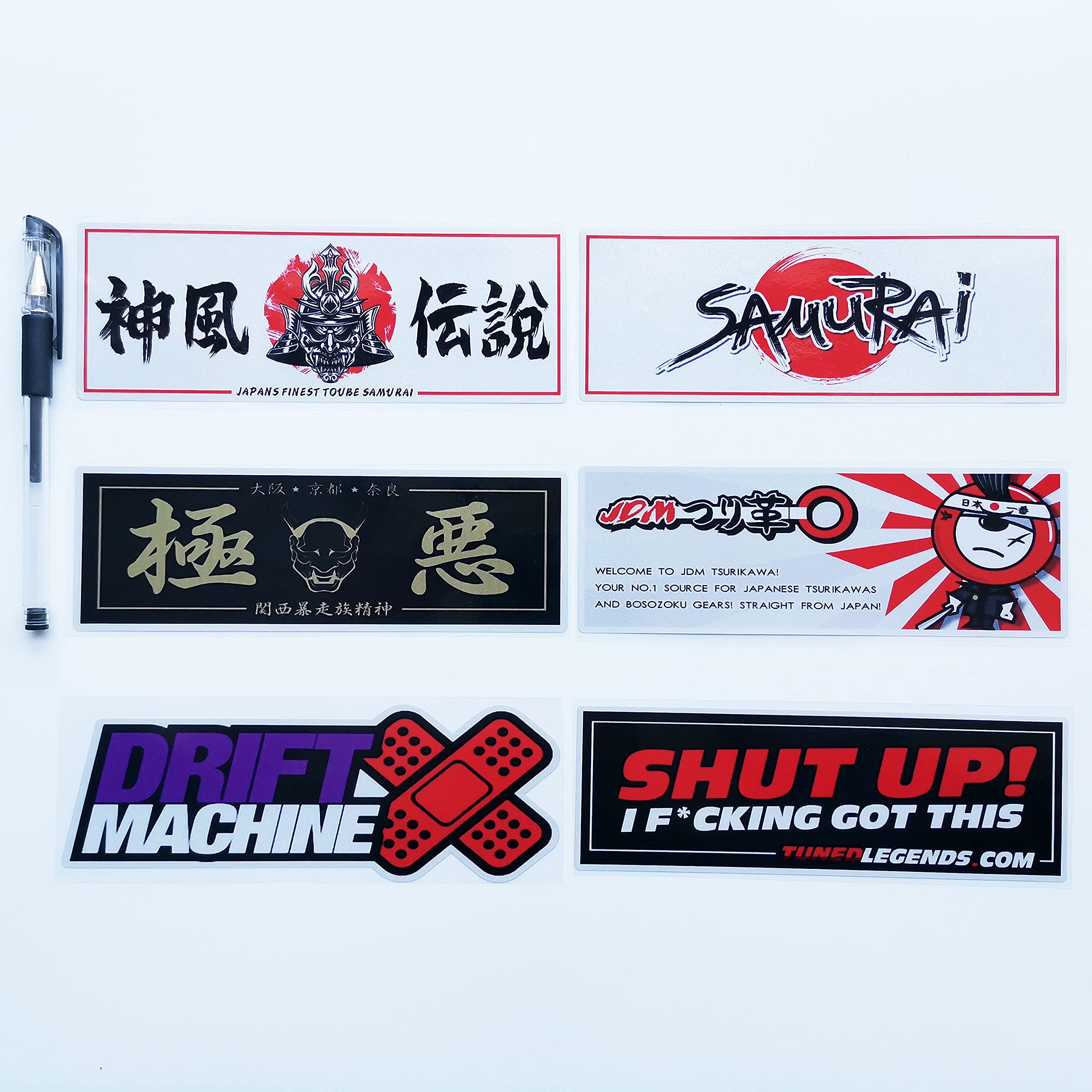 Amazon.com: MiroSan, 6Pcs JDM Stickers Tuner Car Decals Drift Slap