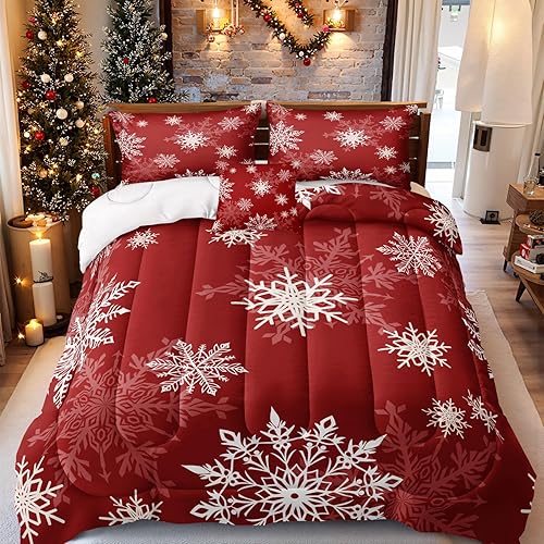 Juego de edredón de bandera estadounidense, tamaño Queen, juego de ropa de cama de camuflaje con hojas de árbol rústico y estrellas estadounidenses,