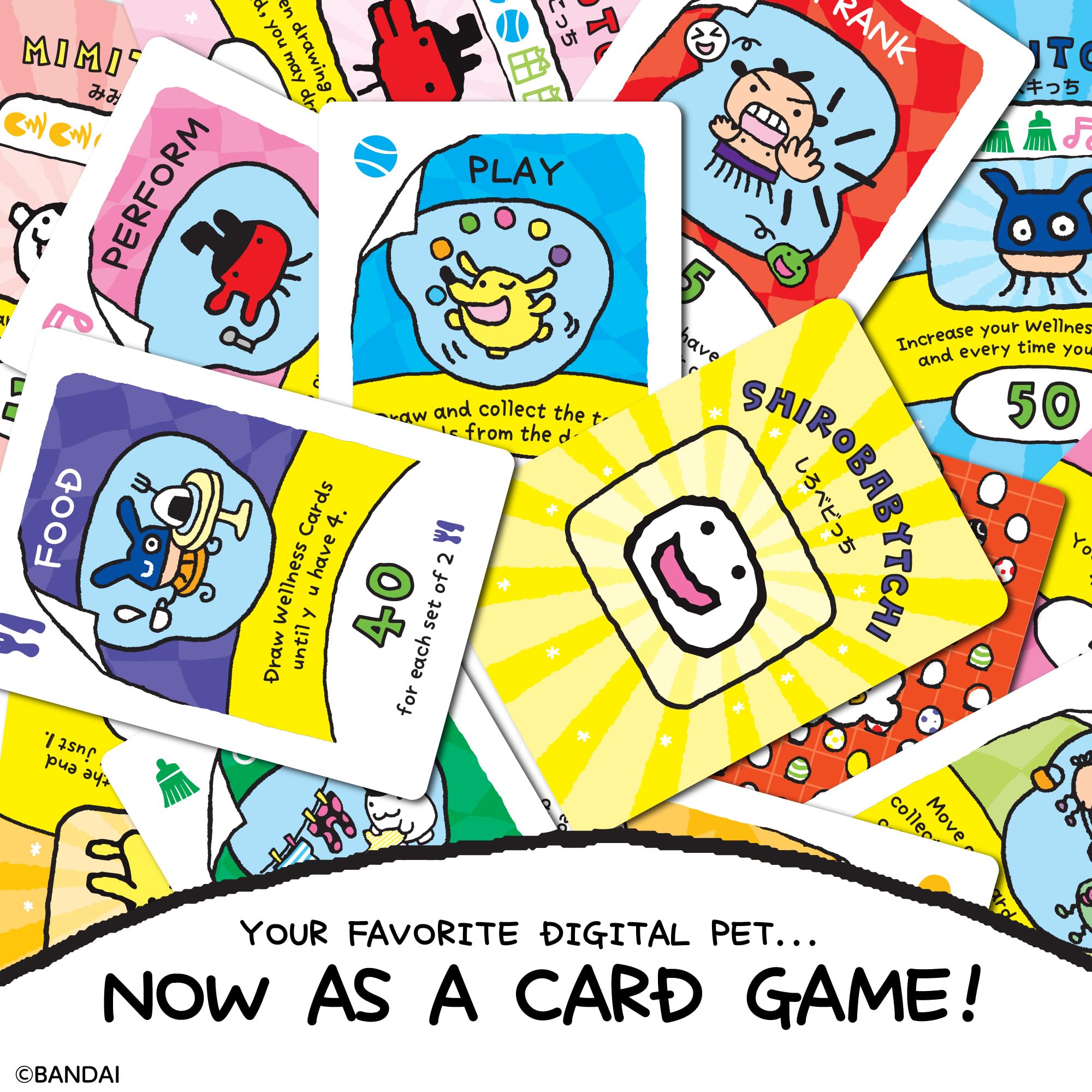 Gioco di carte Tamagotchi per bambini e famiglie 8+ | Gioco di strategia e set da collezione per 2-4 giocatori | Evolve Your Tamagotchi | Notte di giochi di carte per famiglie | Gioco ufficiale
