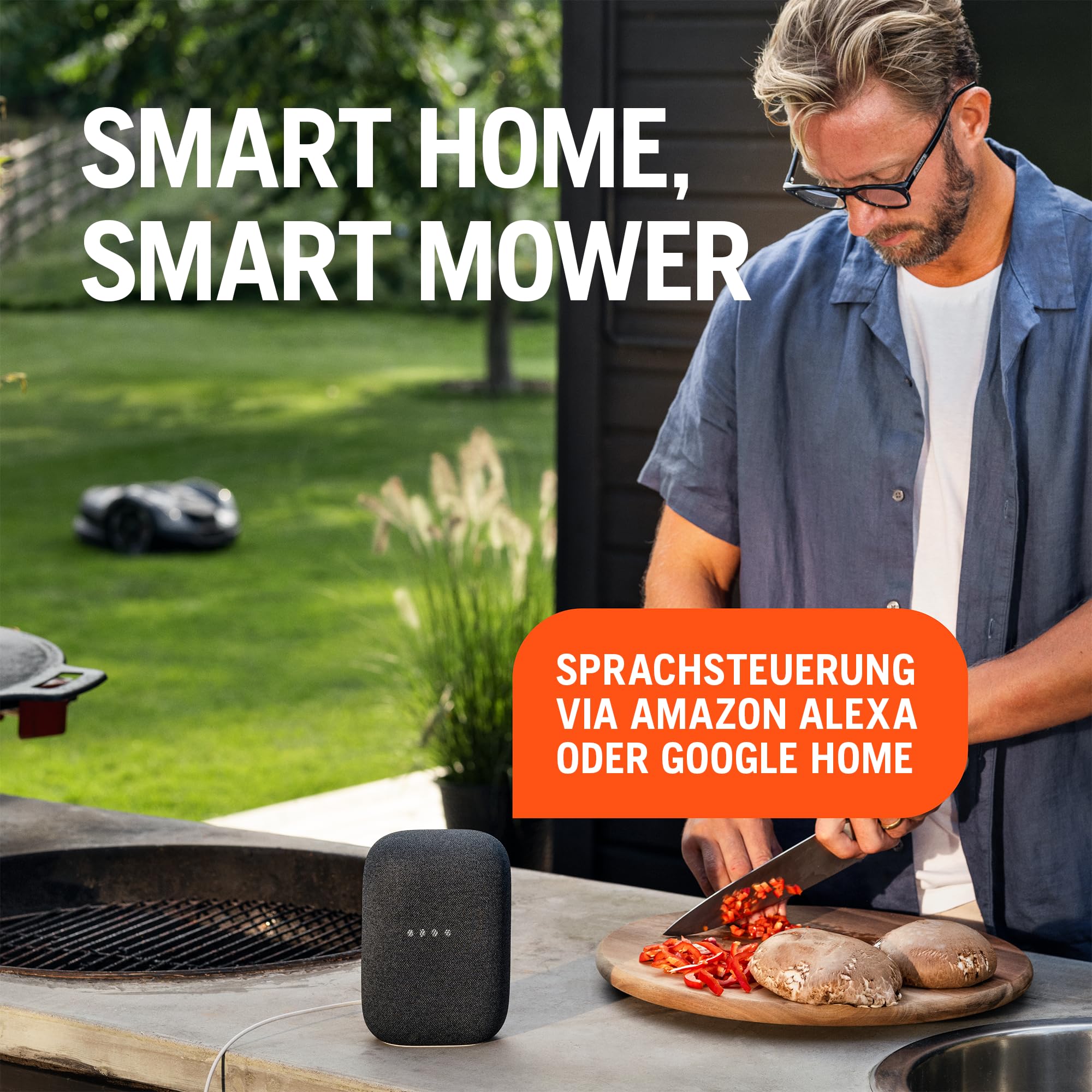 Husqvarna Mähroboter Automower Aspire R4 für 400 m² Fläche I Akku Rasenmäher Roboter, Steuerung per Connect App (inkl. Sprachsteuerung, WLAN, Bluetooth) mit Installations-Kit