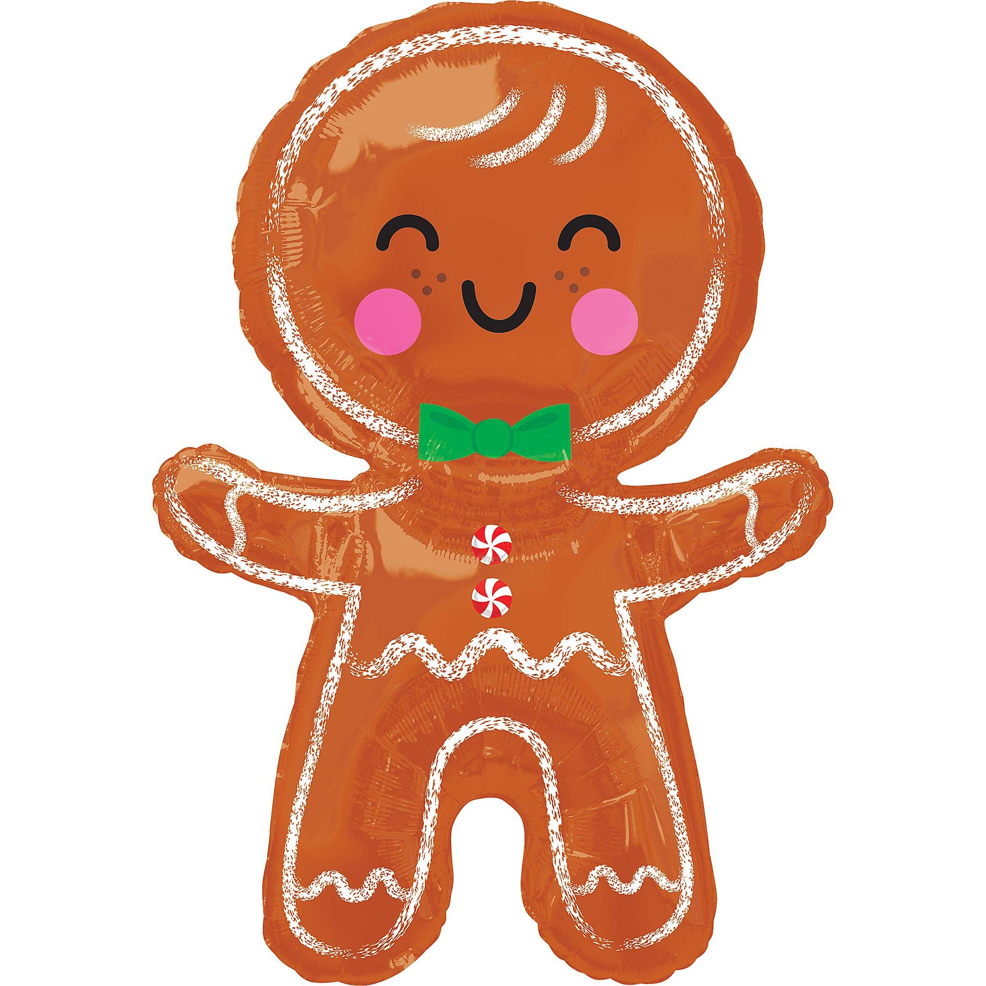 Amscan 3830401 S/Shape: Happy Gingerbread Man, Red, 31"