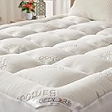 BEDLORE California King Mattress Topper Viscose Derived from Bamboo, Thick Pillow Top Mattress Pad with Stretchable Pockets for 6-18 inches Mattress, Soft Mattress Topper for Back Pain Relief