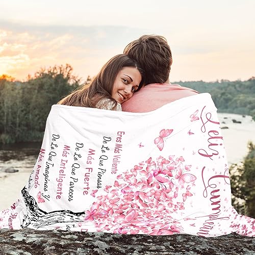 Miniatura 3 de ACBEAT Regalos de cumpleaños para mujeres en español, regalos para mujeres, manta de cumpleaños de 60 x 50 pulgadas, regalo de cumpleaños para