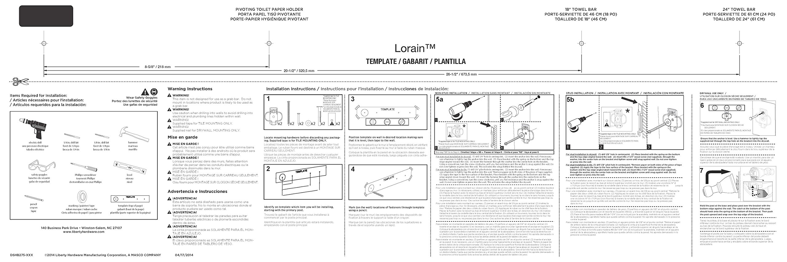 DELTA FAUCET LOR50-PC Lorain Bath Hardware Accessory Pivoting Toilet Paper Holder, Polished Chrome