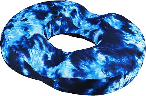 Cojín de asiento de rosquilla de fresa rosa para aliviar el dolor de coxis y hemorroides, cojín para silla de oficina en casa para trabajo sentado