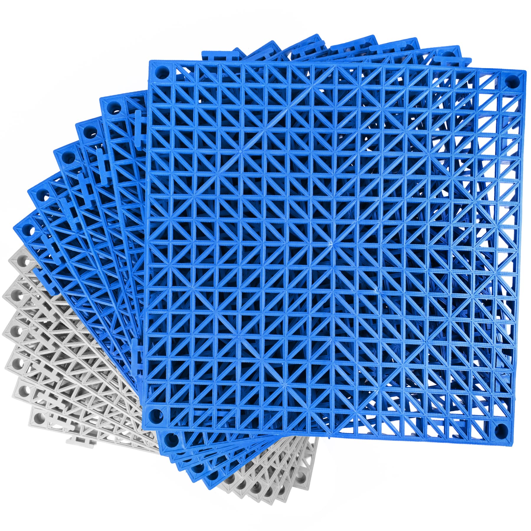 MYFAMIREA Modular Interlocking Cushion 12 Pack 11.8" x 11.8" Rubber Floor Tiles Non-Slip Splicing Drainage Mats for Deck, Pool, Shower, Patio, Balcony, Bathroom, Kitchen, Yard (1 Rows Dots, Black) — Amazon image 31