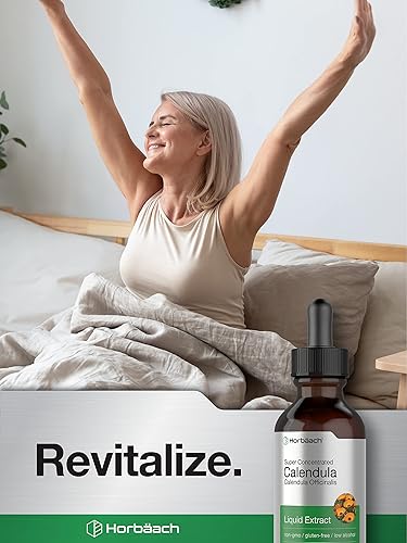 Miniatura 6 de Horbaach - Tintura de extracto de caléndula  2 onzas líquidas  Suplemento líquido vegetariano, sin OMG, sin gluten  por Horbaach