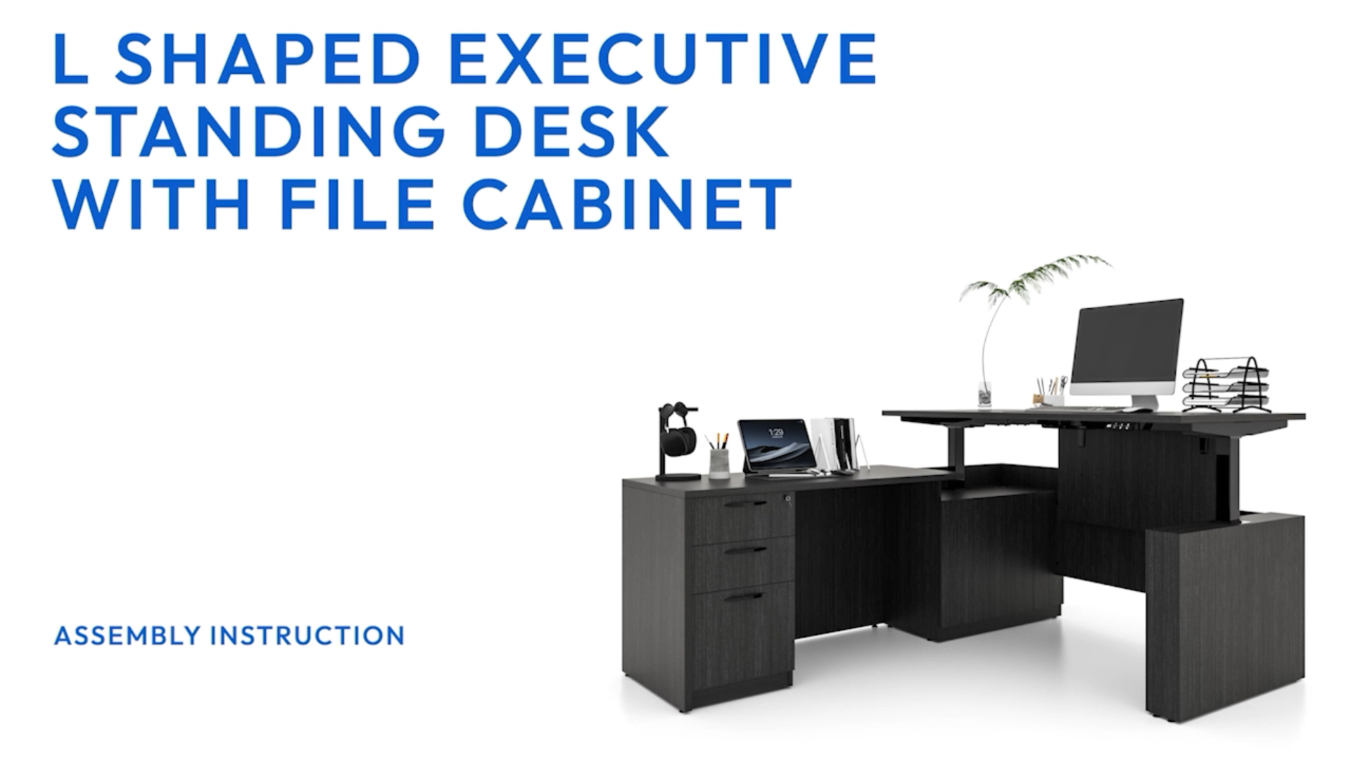 Amazon.com: ALFA BUSINESS 66.93'' L Shaped Executive Standing Desk