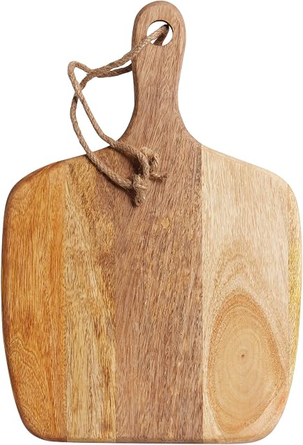 MasterClass MCWW17 Mango Wood Square Wooden Serving Paddle / Antipasti Board, 28 x 41 cm (11" x 16"), Brown