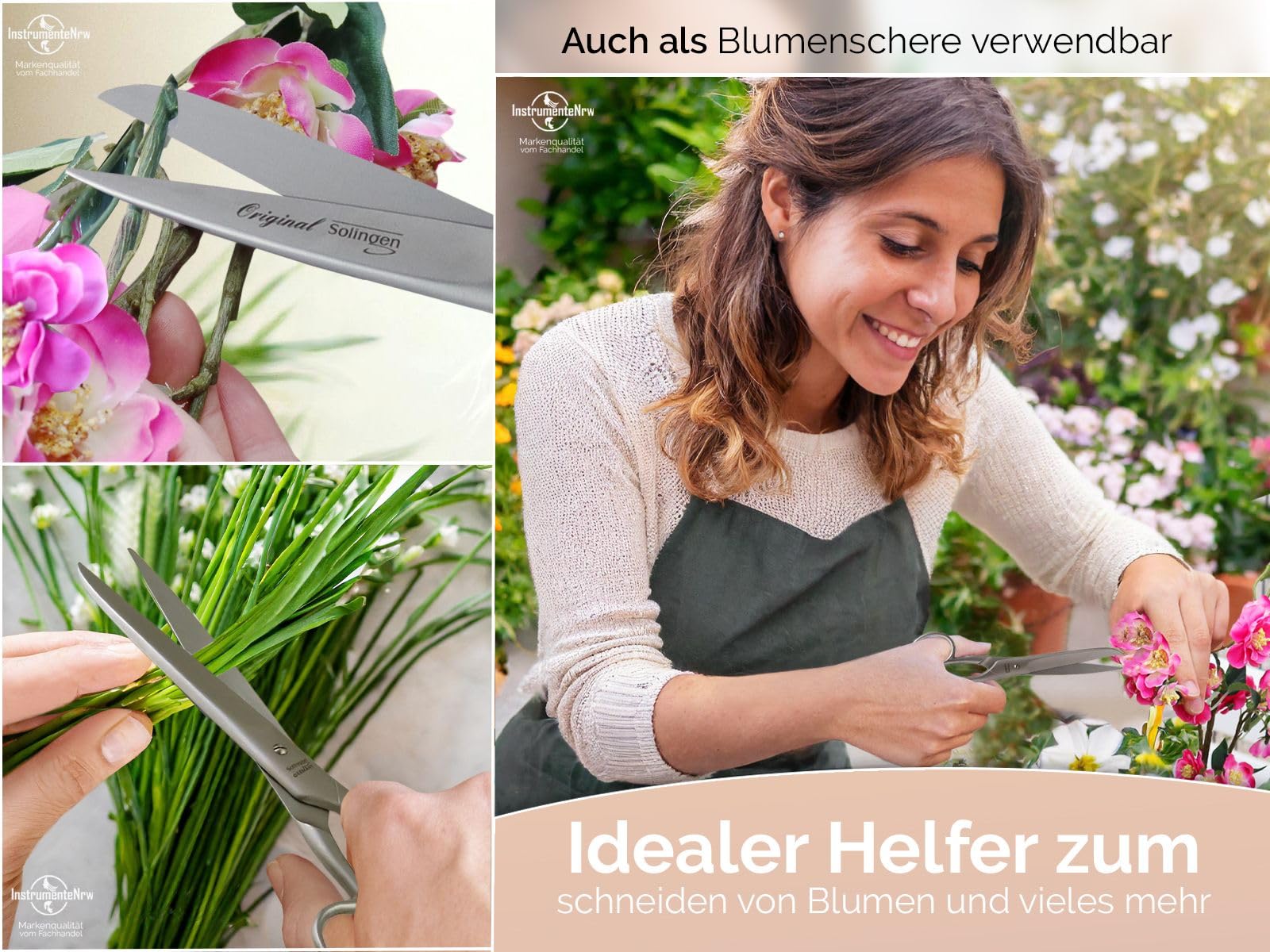 Küchenschere aus Solingen Haushaltsschere Vielzweckschere 7 Zoll Made in Germany mit Scharfem und Präzisem Schnitt Universal Schere Allzweckschere Haushaltshelfer aus Rostfreiem Edelstahl 17,78 cm