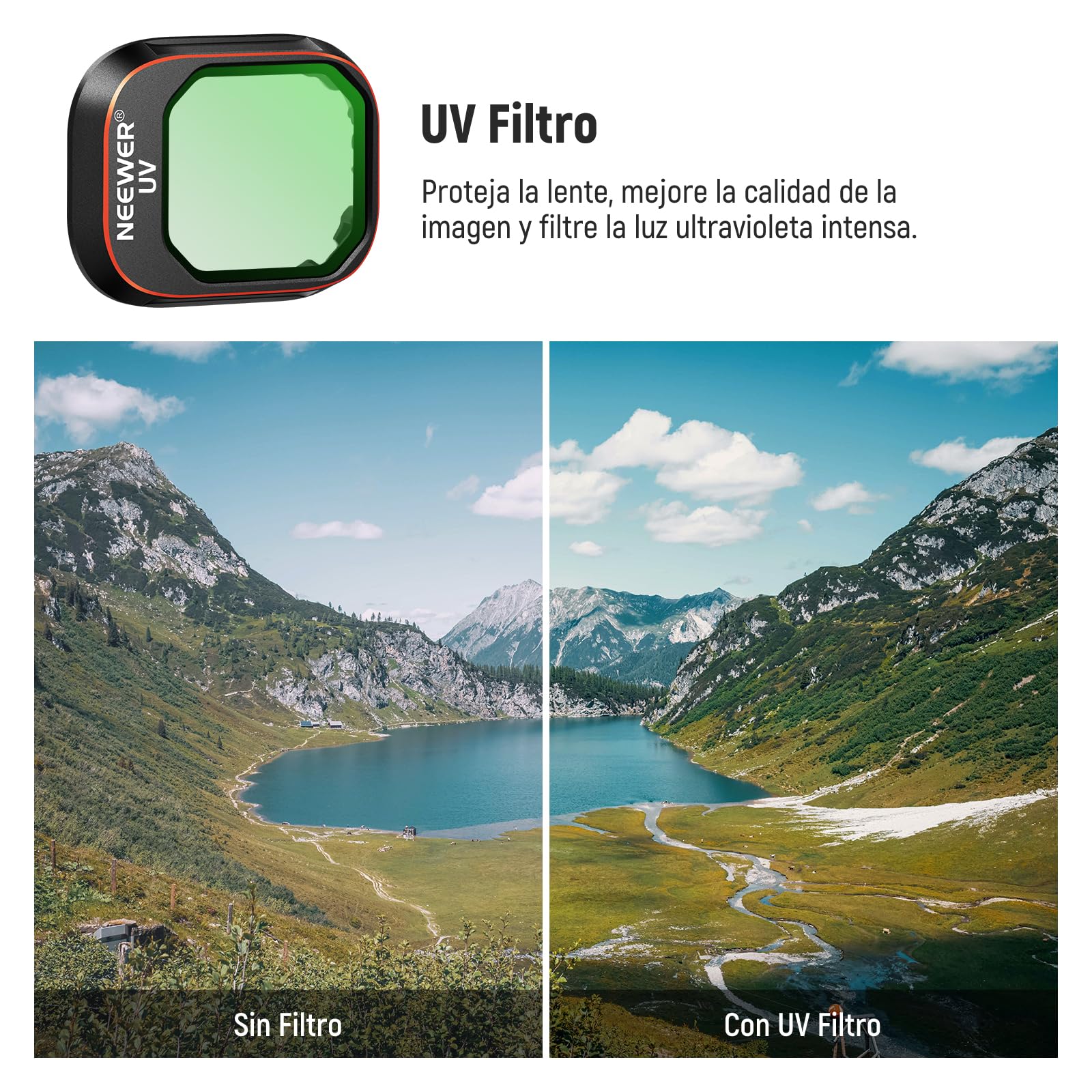 Neewer Juego de filtros ND y CPL compatibles con DJI Mini 4 Pro, paquete de 8 filtros de lente polarizador UV CPL ND8 ND16 ND32 ND64 ND128 ND256 CPL, polarizador de densidad neutra para drones, vidrio