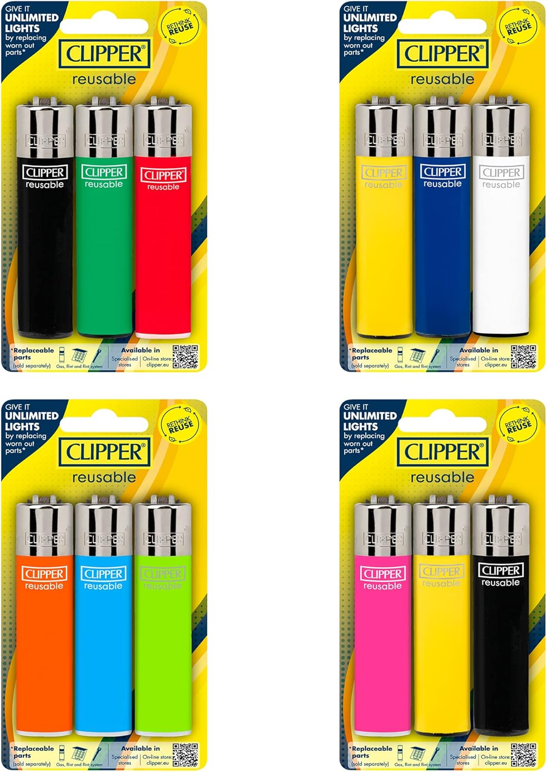 Clipper Classic Large Reusable Lighter Iconic Premium Refillable Lighters Bulk