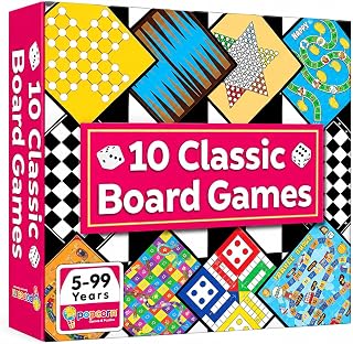 popcorn Games & Puzzles Classic Board Games for Smart Kids|Help to Boost Decision Making,Strategic Thinking and Problem Solving (10 in 1)