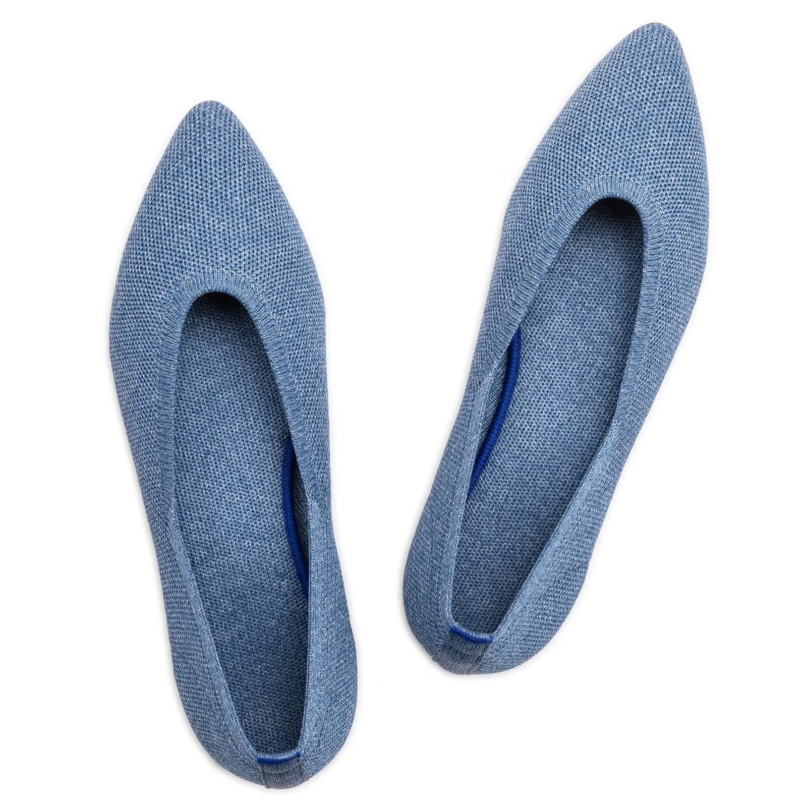 Frank Mully Womens Pointed Toe Flats Knit Dress Shoes Comfort Women Shoes Softable