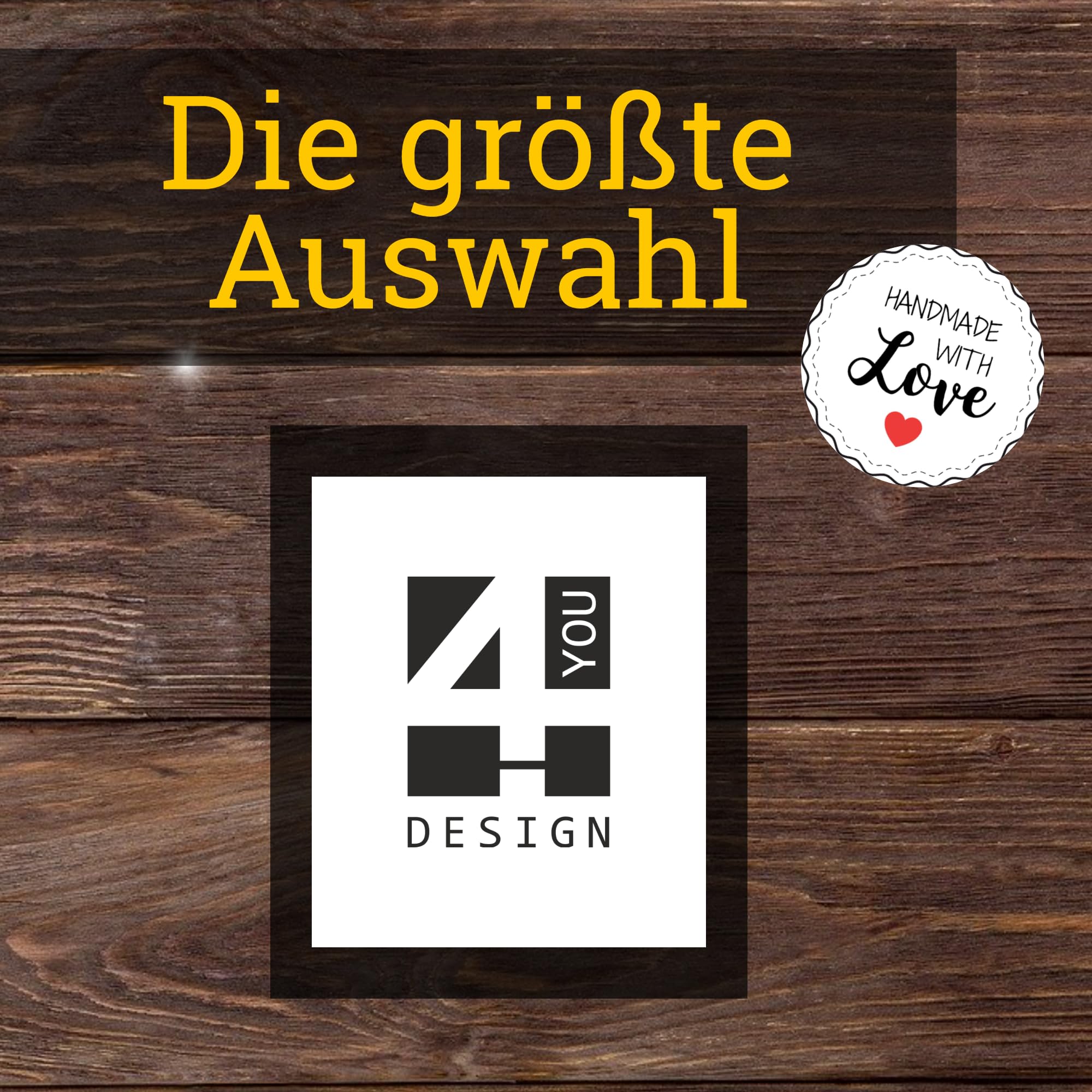 4youDesign Echtes Hufeisen in Holz-Geschenkschachtel Gute Besserung mit Gravur – 2 Hufeisennägel zum befestigen – Geschenk kranke Freunde, Familie – Glücksbringer - 17x17x3,5cm