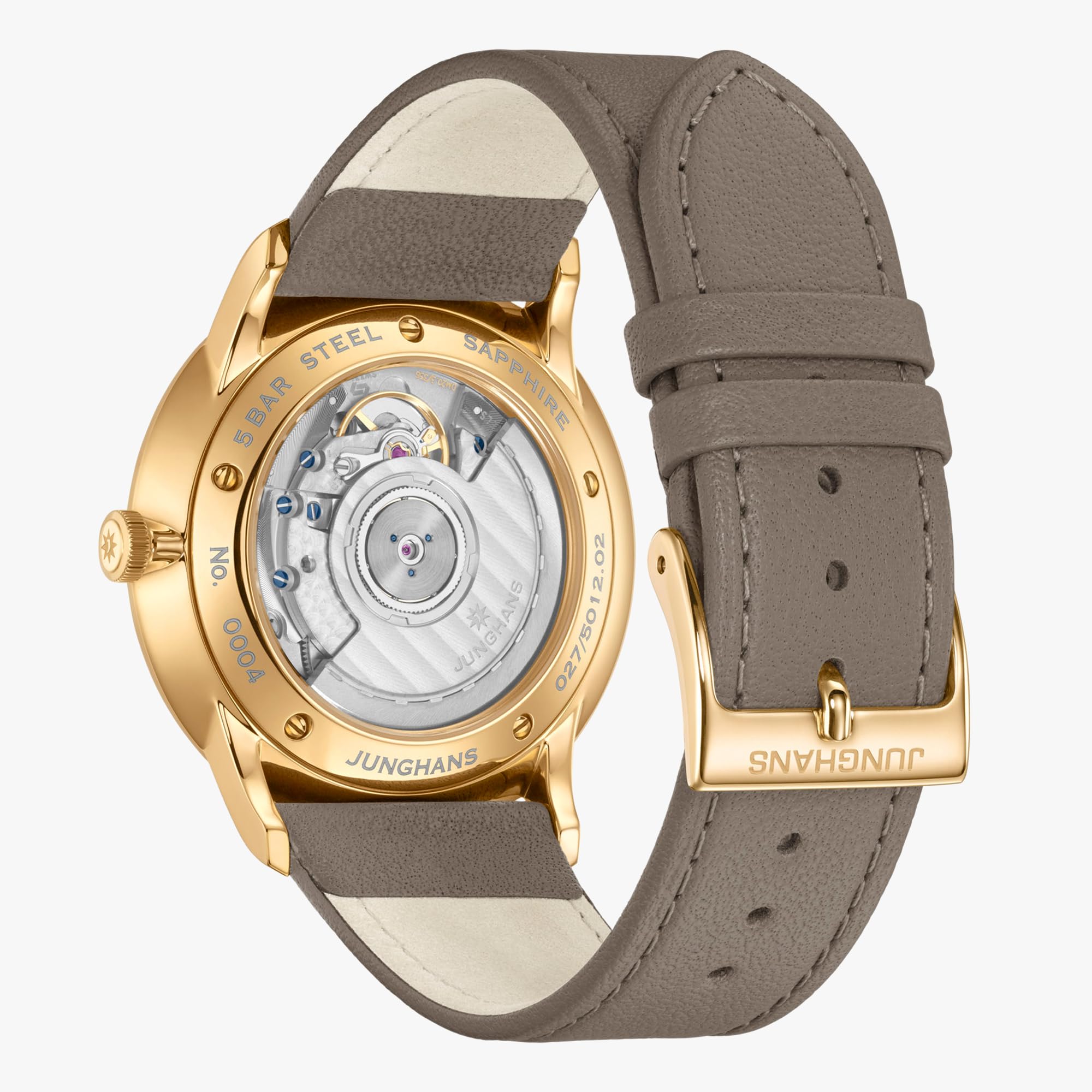 JUNGHANS Meister Worldtimer Automatikuhr, 40 mm, Saphir-Kristallglas