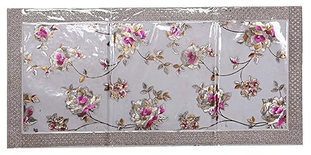Kuber Industries PVC Laminated Table Runner (Gold) -CTKTC8496