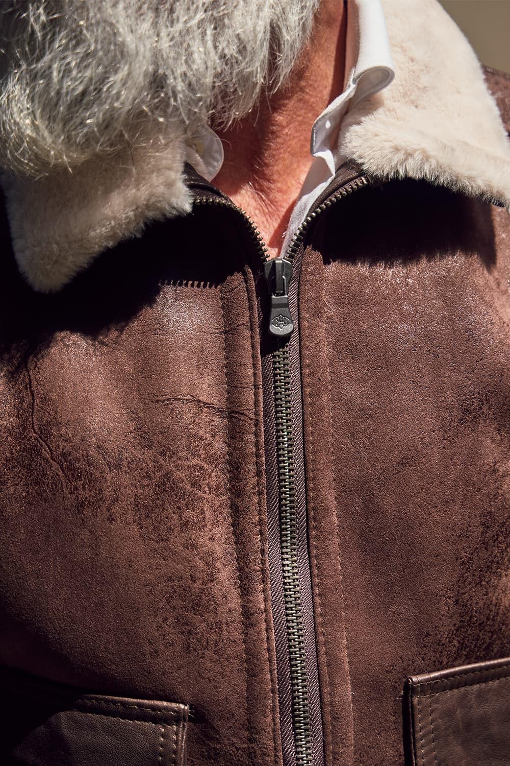 BARONE Giacca invernale in pelle e alcantara, giubbotto invernale uomo aviatore style shearling, bomber in pelle MADE IN ITALY