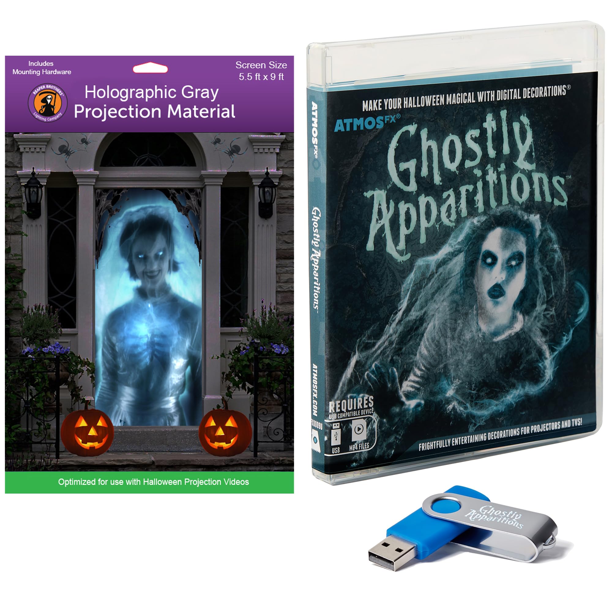 Amazon.com: AtmosFX Ghostly Apparitions and 5.5' x 9 Feet