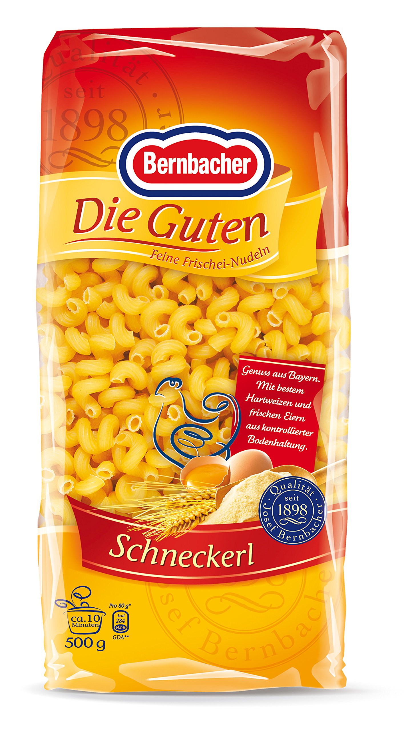 Bernbacher Eiernudeln Die Guten 500g - Schneckerl, 5er Pack (5 x 500 g)