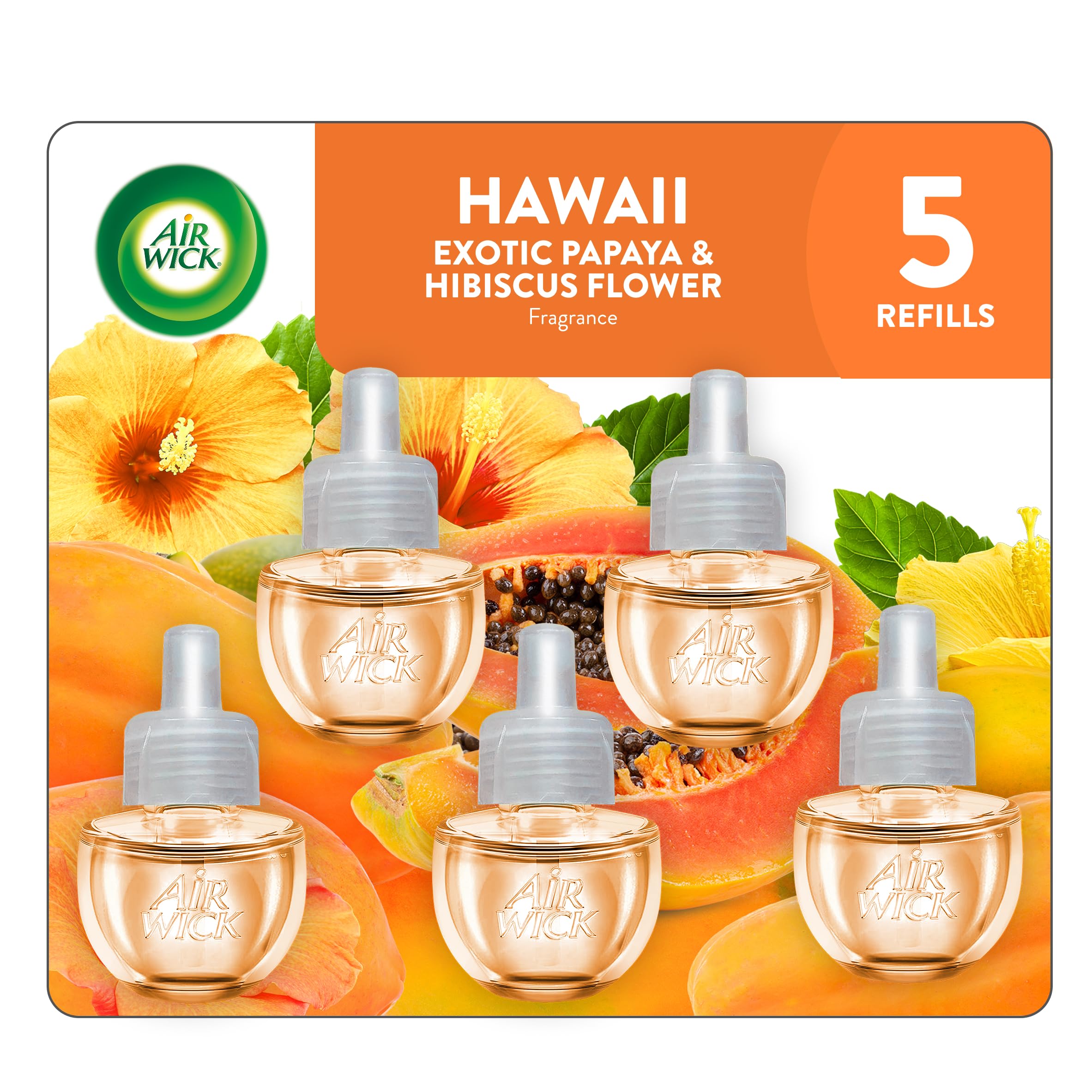 Scented Oil 5 Refills, Hawaii, 5x0.67oz, Air Freshener