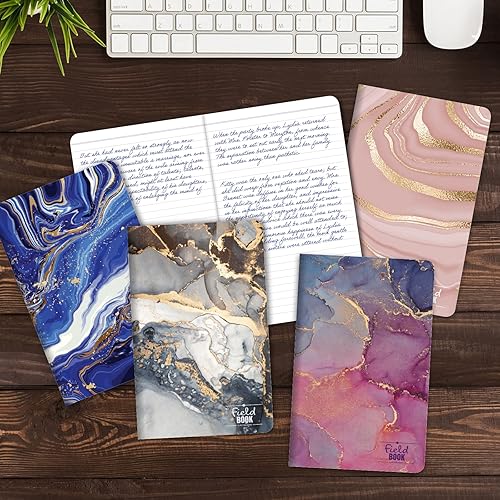 Miniatura 4 de Elan Publishing Company Cuaderno de campo - 5 x 8 pulgadas - Cubiertas de mármol - Libro de notas forrado - Paquete de 5