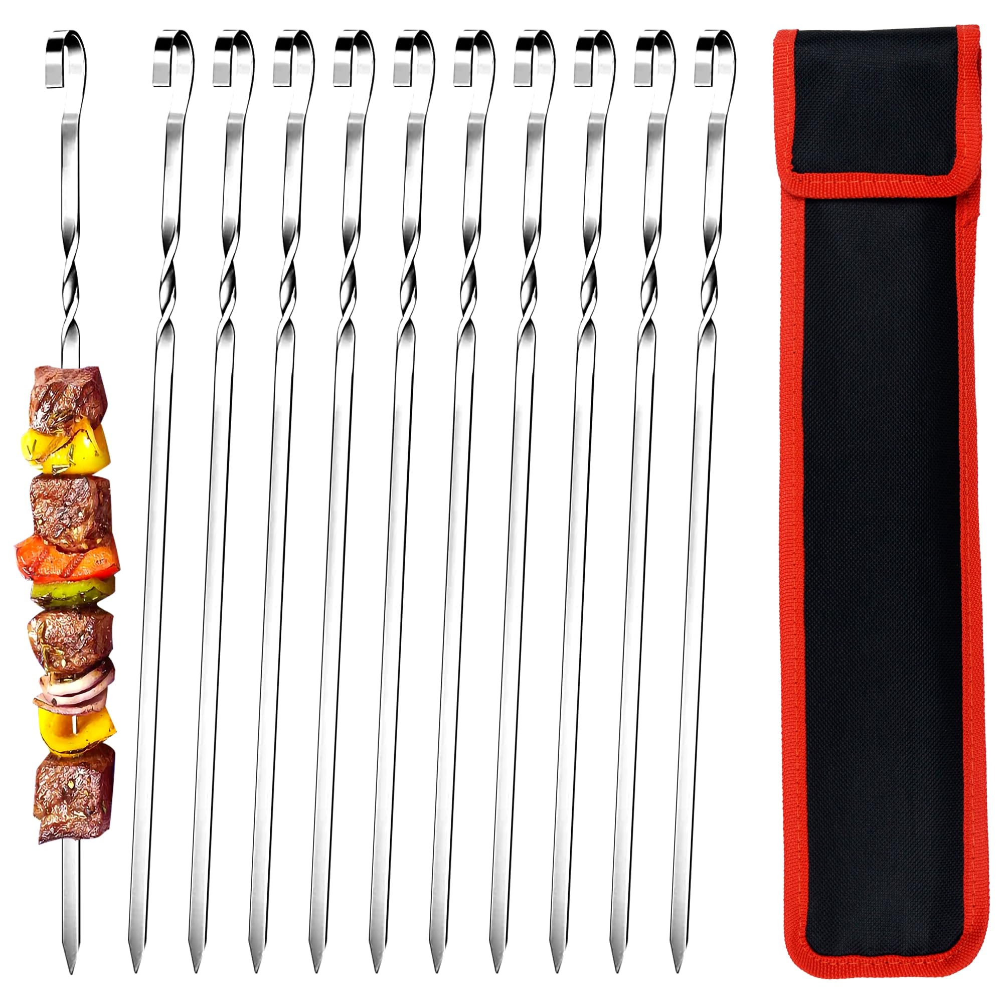 Brochetas de la parrilla reutilizables para tus barbacoas y kebabs al aire libre