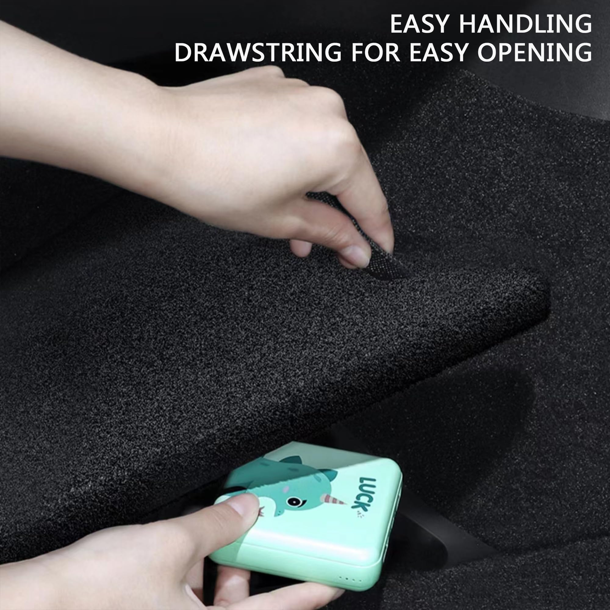 TOPABYTE Organizer per Baule Posteriore Scatola Portaoggetti Contenitori Scatola Laterale con Coperchio per Tesla Model Y 2020-2024 Accessori Interni (Made in Berlin 2 Pezzi)