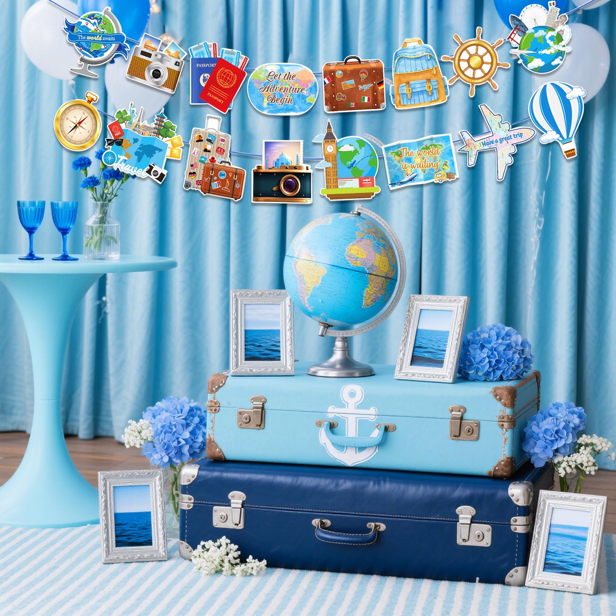 Cheereveal Striscione "Love Is An Adventure" A Tema Foreste E Campeggio Per Feste - 5