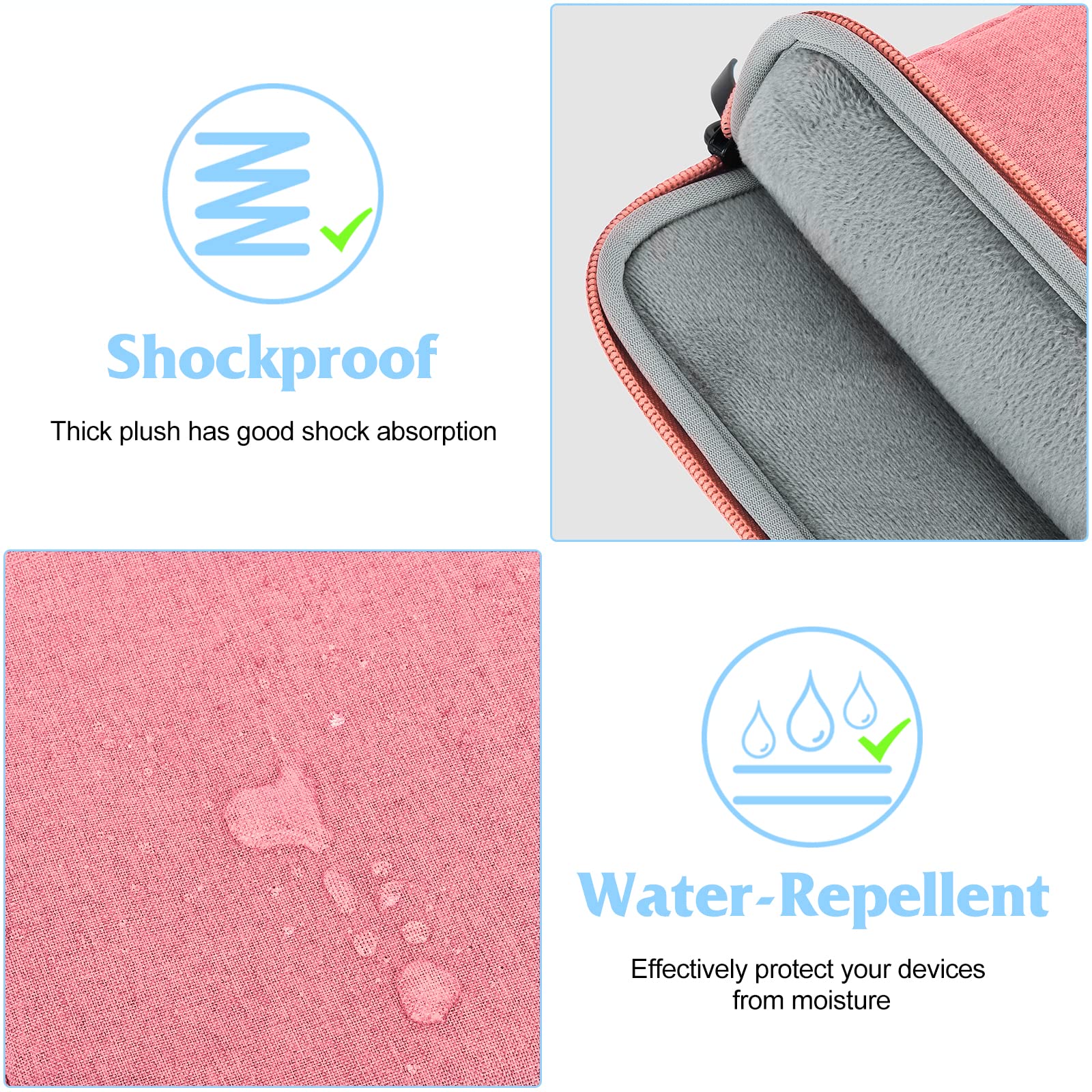 UrbanX 8 Inch Tablet Case for Allview Viva Q8 Lightweight Portable Protective Bag Laptop with Dual Pockets