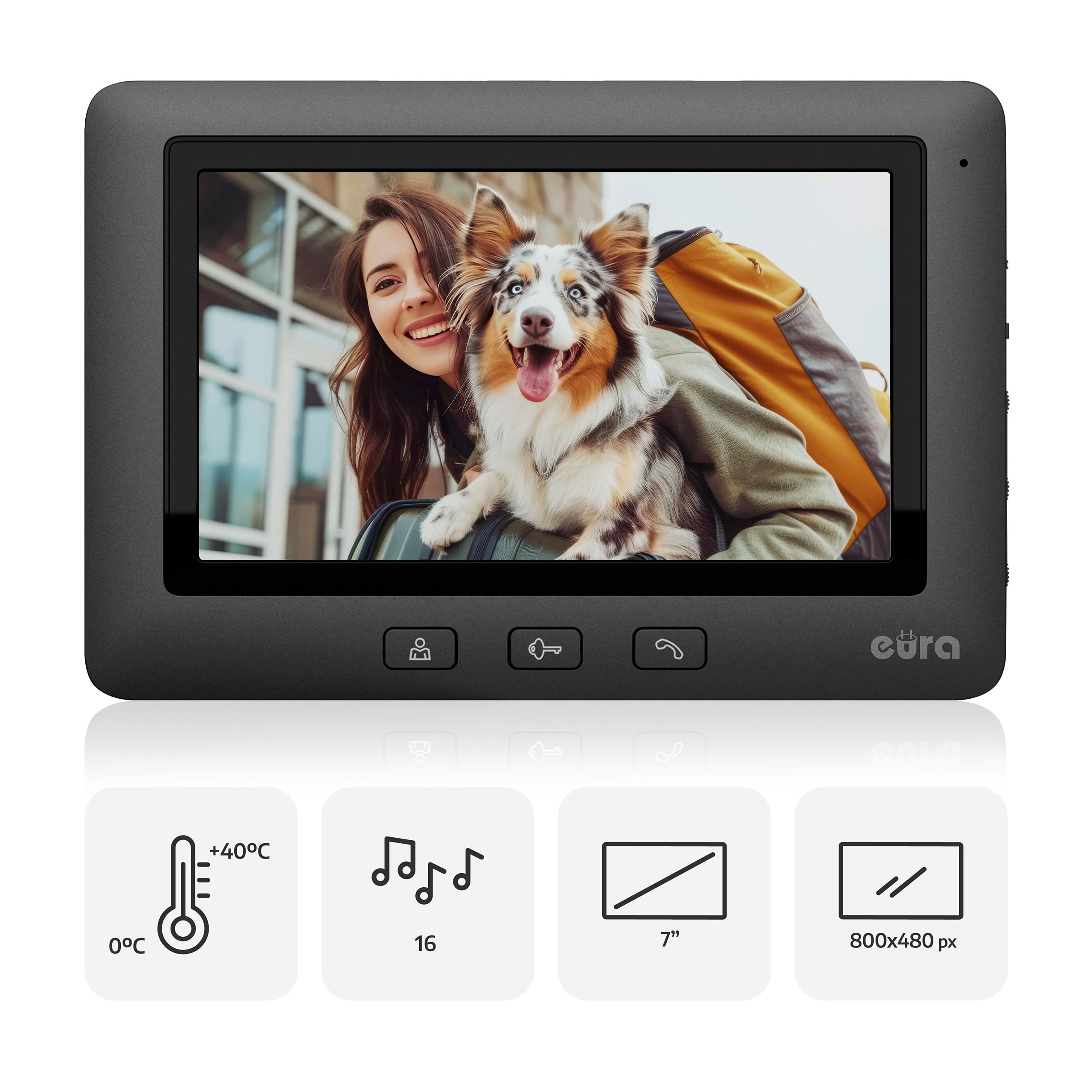 videoportero Color de 7", 4 Hilos, 2 monitores