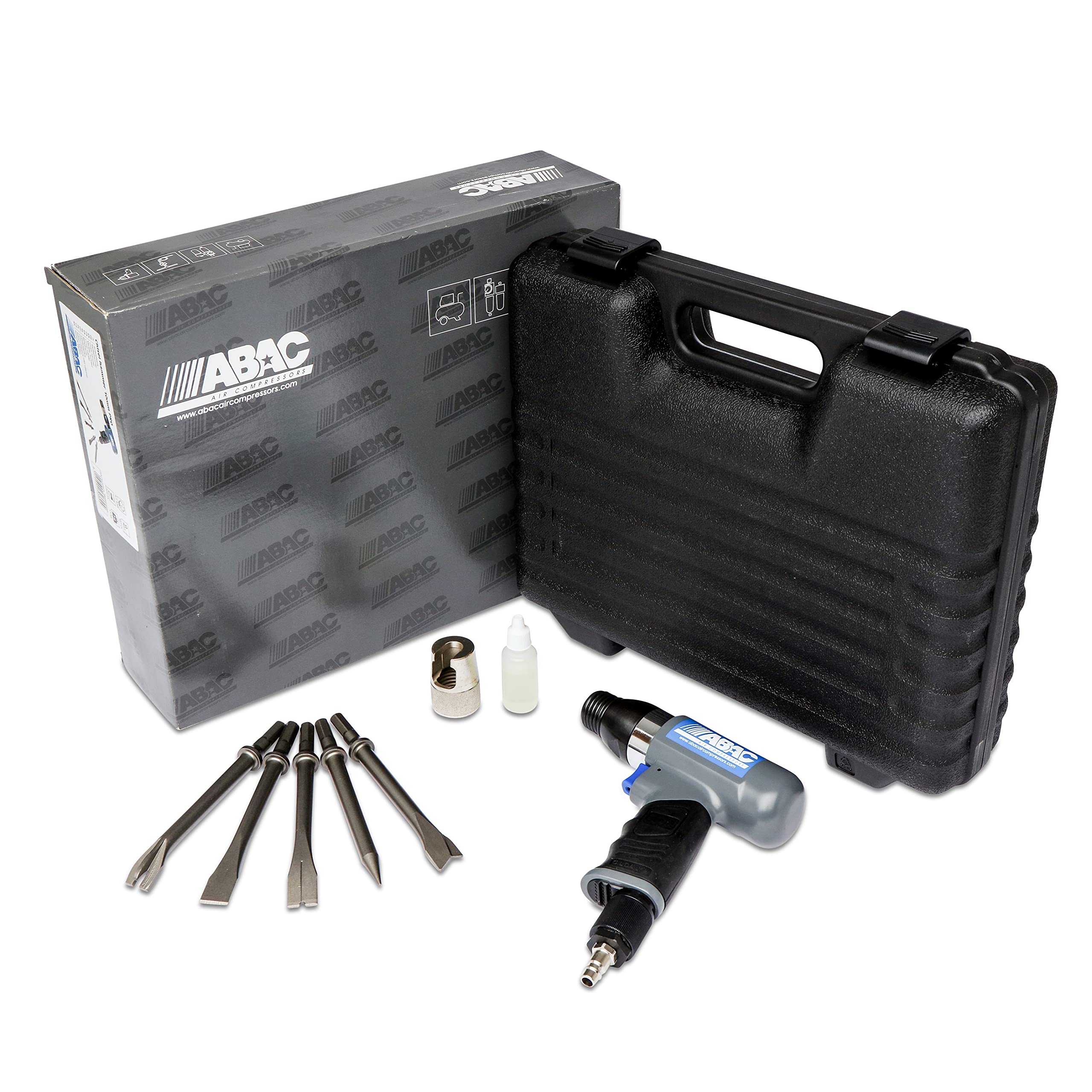 ABAC Marteau Burineur 10 mm PRO, kit complet, 1.9 kg, pneumatique