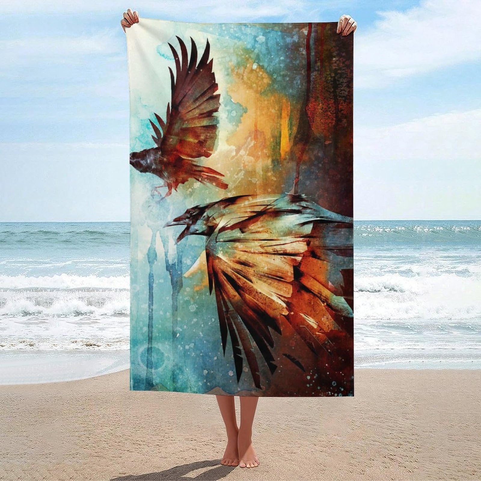 Serviette de plage ultra-absorbante et légère pour le yoga et le sport