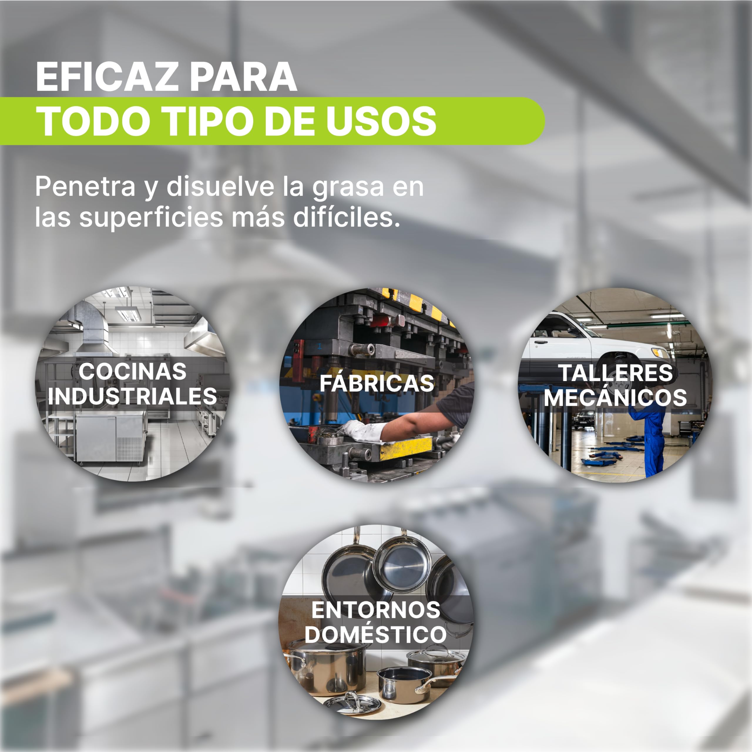 LUCCY Desengrasante Concentrado Super Eficaz | 10 Litros | Desengrasante Industrial Quitagrasas, Cocinas, Motores, Maquinaria, Suelos Industriales, Talleres