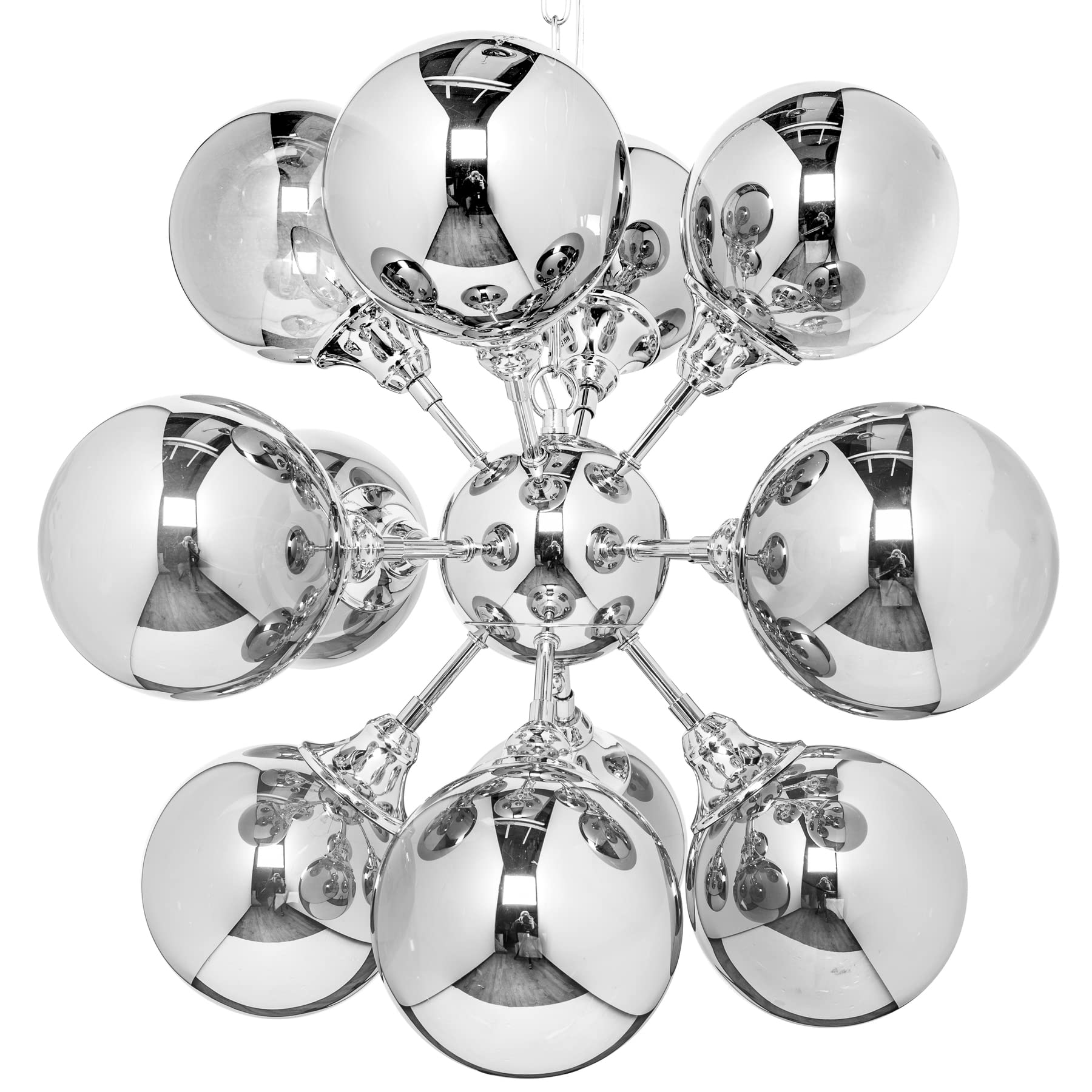 invicta INTERIOR Extravagante Hängeleuchte GALAXY 72cm silber Hängelampe Modern Design Pendelleuchte Deckenlampe