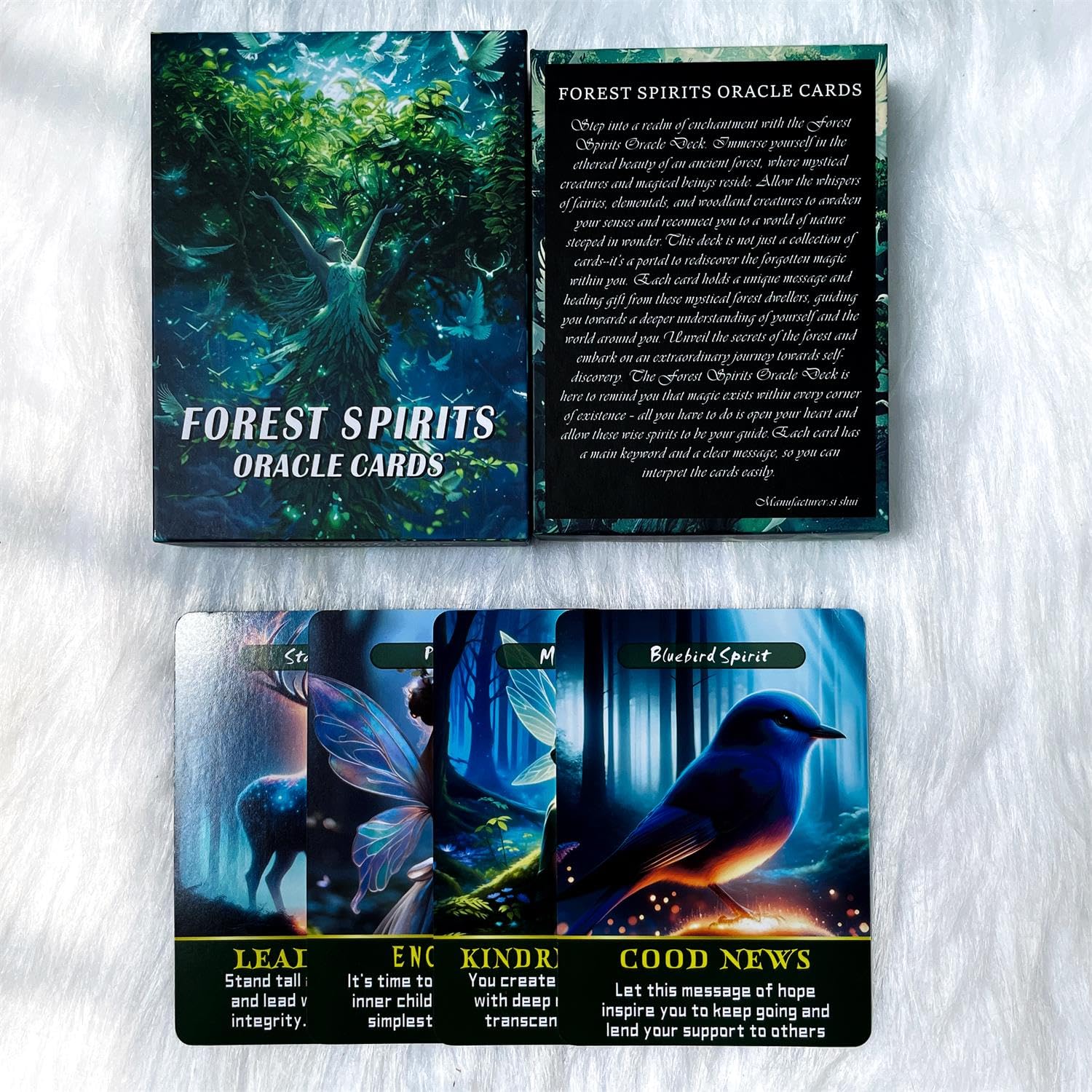 Forest Spirits Oracle Cards, Whispering About The Nature of Forest Tarot Cards, rediscovering Forgotten Magic, and Understanding oneself and The Surrounding World(3.42“ × 4.72