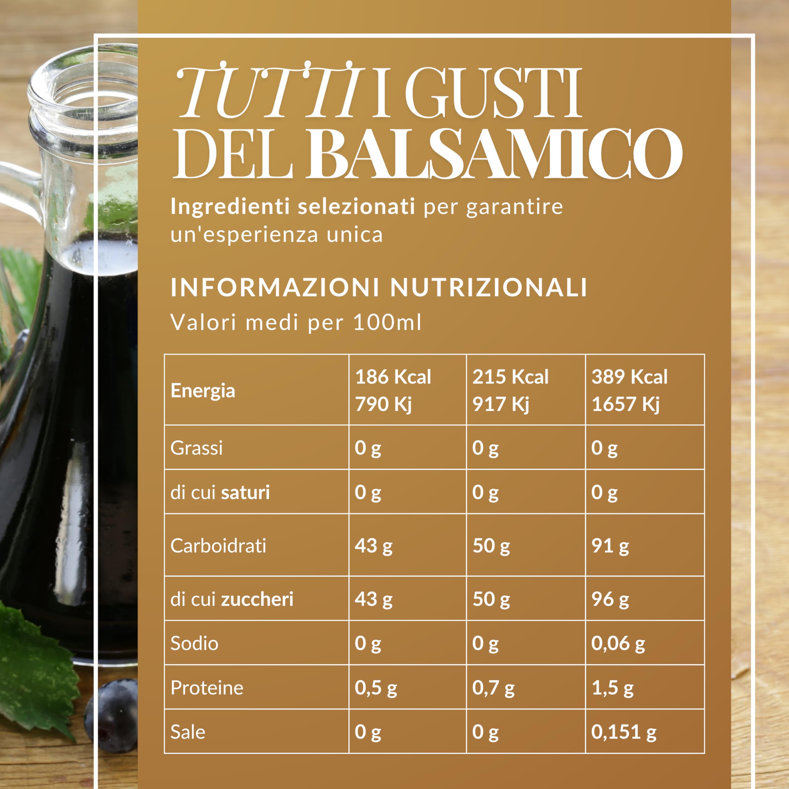 MANICARDI Set di 3 Condimenti all'Aceto Balsamico di Modena IGP - Selezionati con Tre Differenti Gradi di Densità - Prodotto in Italia, da 100 ml ciascuno