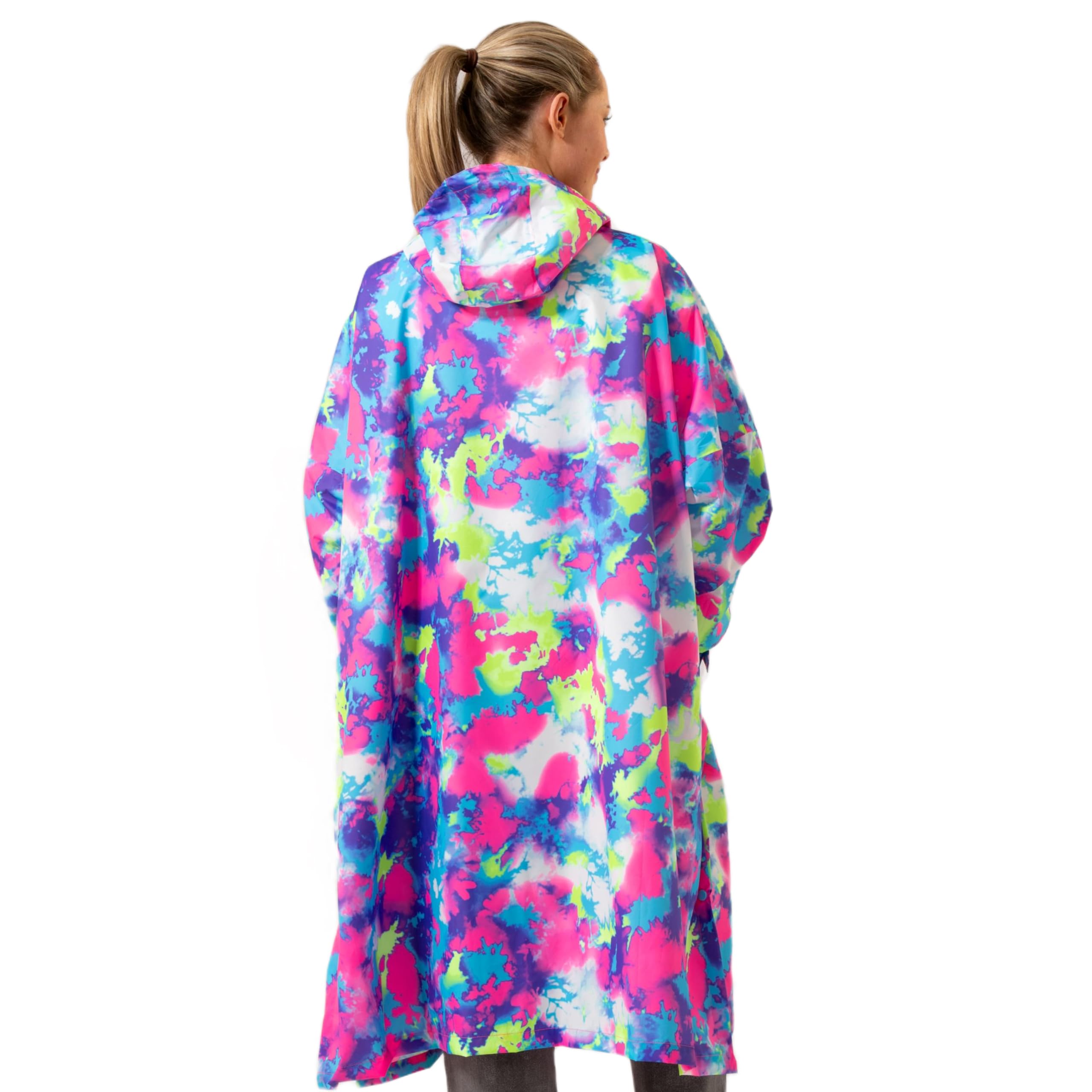 Mac in a Sac Festival-Poncho – verstaubarer, wasserdichter Umhang – Unisex – hoch atmungsaktiv (8.000 g/m²) – verstellbare Druckknöpfe an den Seiten