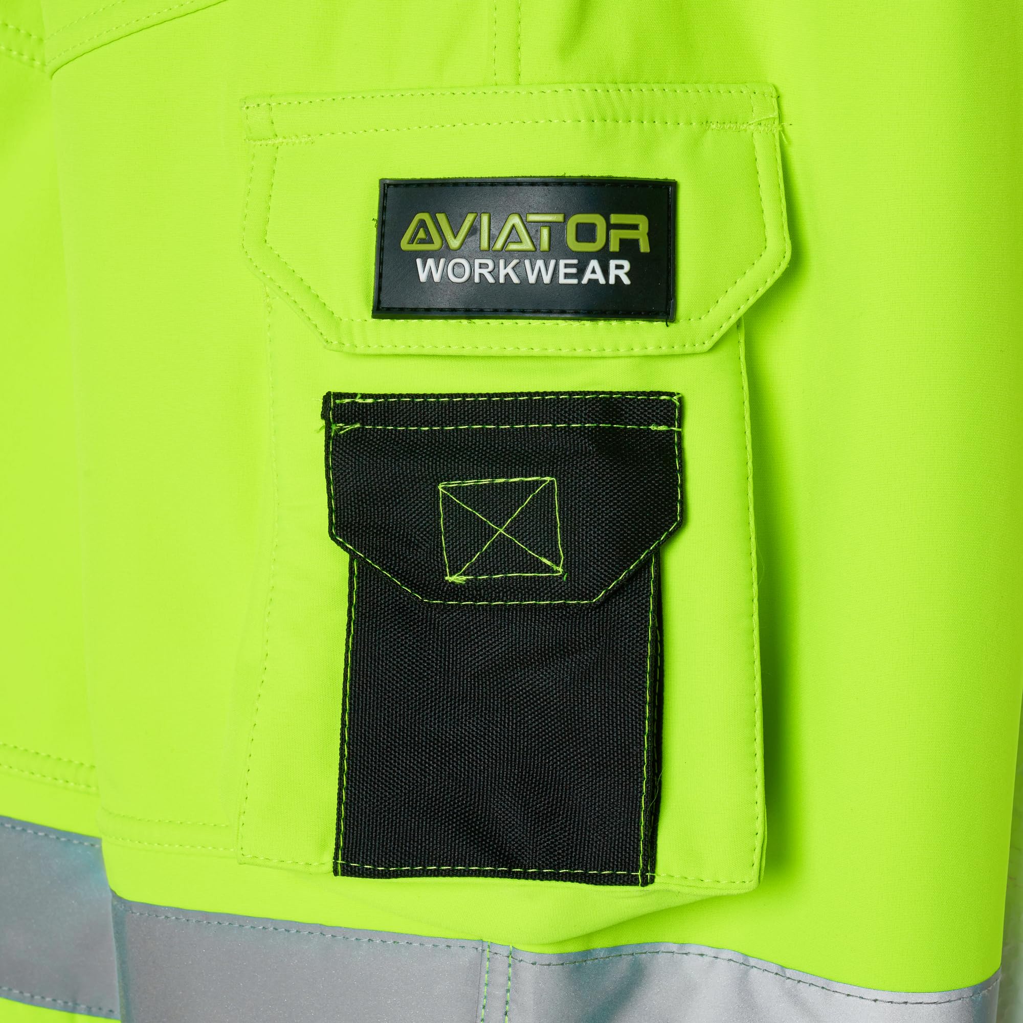 Męskie wodoodporne spodnie softshellowe, odzież robocza, zdejmowane kieszenie, spodnie Hi vis