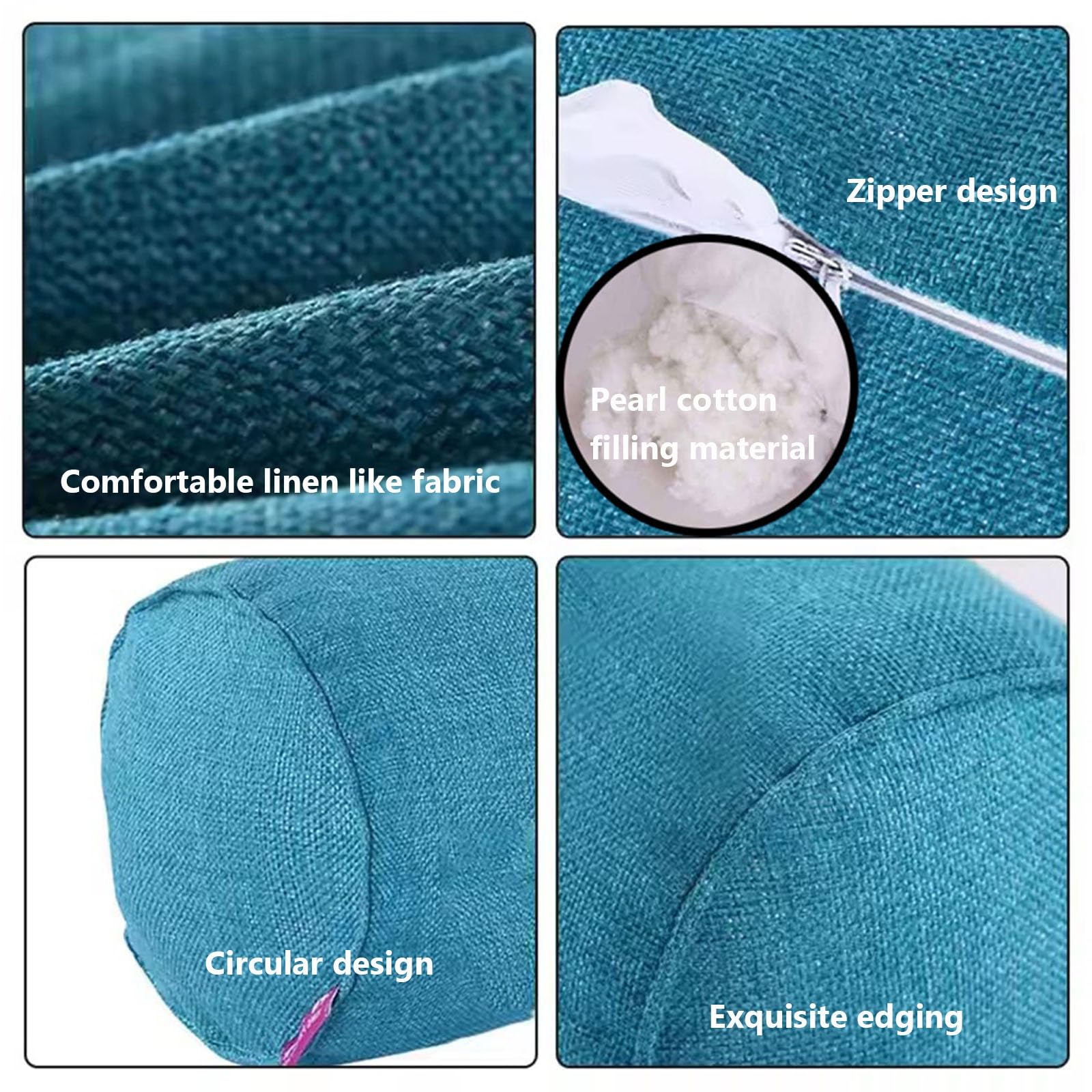 Cuscino Cervicale Cilindrico Multiuso – Supporto Per Collo, Schiena E Gambe, 100x20 Cm, In Velluto A Coste Con Federa Lavabile, Perfetto Per Letto, Divano E Yoga