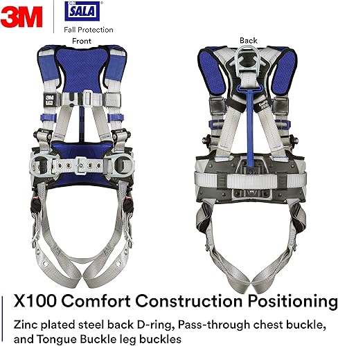 Miniatura 2 de DBI-Sala 3M ExoFit X100 Arnés de seguridad de posicionamiento de construcción con distribución de peso, OSHA, ANSI, 2 conexiones de anillo en D,