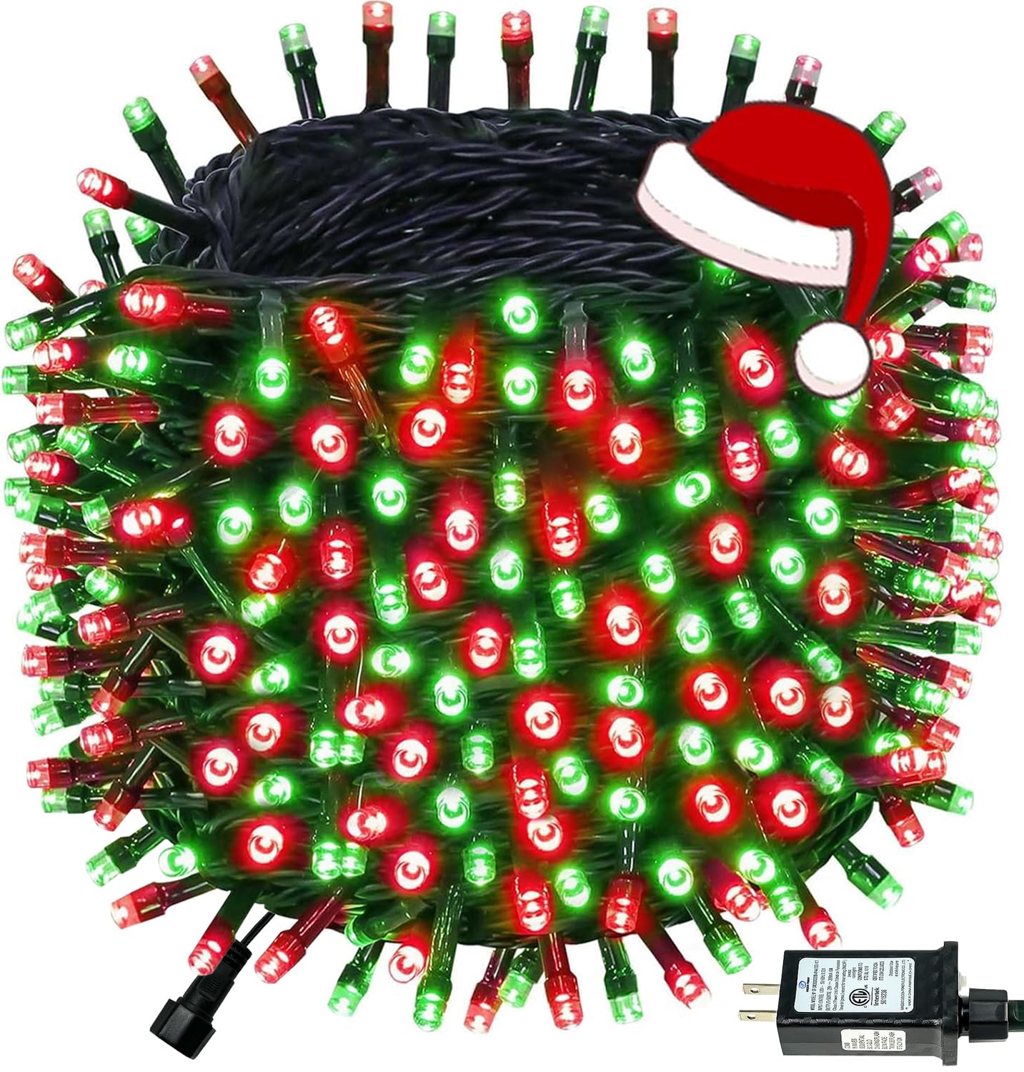 Connectable 88Ft 240LED Christmas String Lights Outdoor Indoor, Red&amp;Green