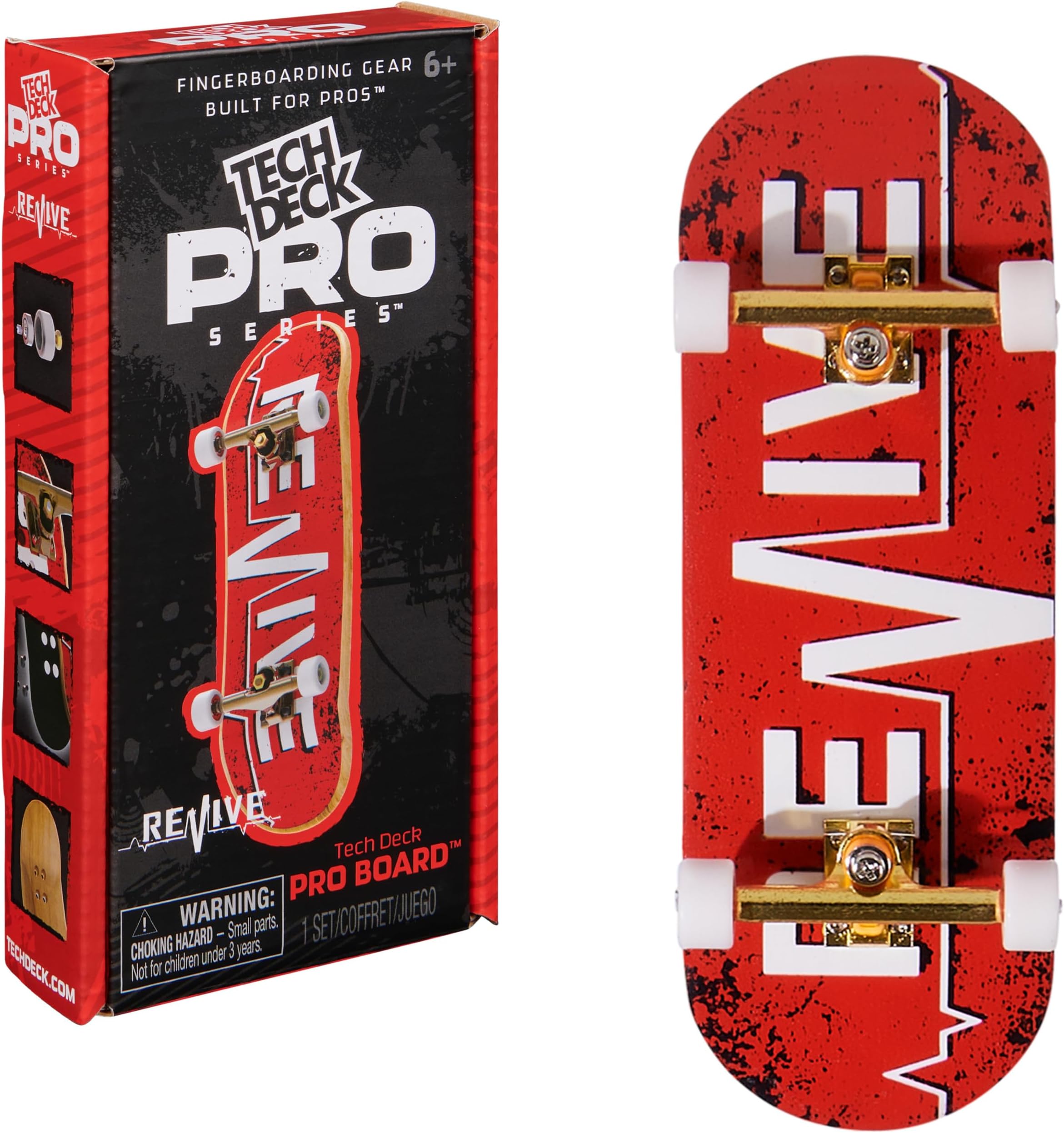 Revive Pro Series Finger Board with Storage Display, Built for Pros; Authentic Mini Skateboards, Kids Toys for Ages 6 and up