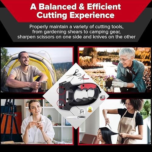 Miniatura 6 de Afiladores de cuchillos todo en uno para cuchillos de cocina, jardinería y afilado de cuchillos de bolsillo, kit de afilador de cuchillos con mini