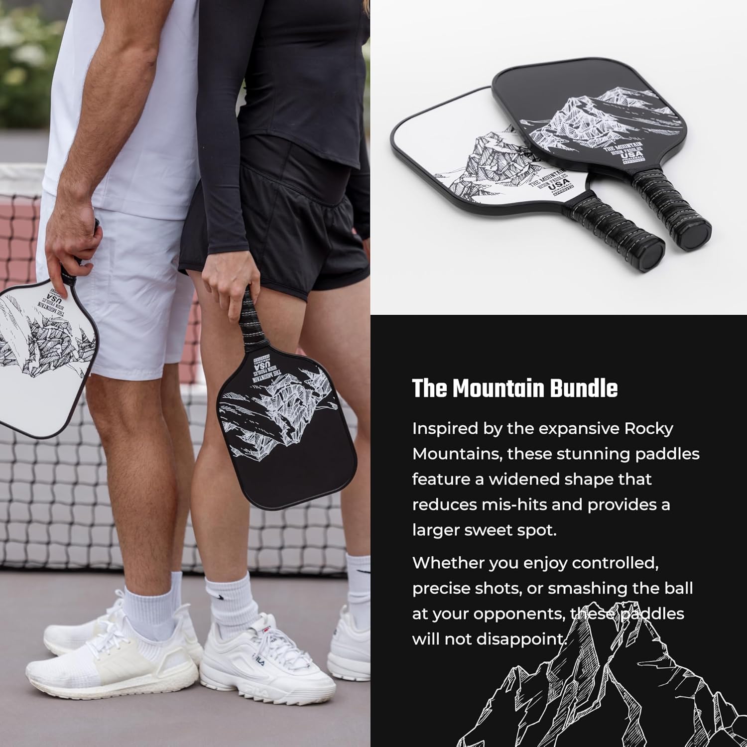 Bison Paddles: Carbon Graphite Pickleball Paddles - Lightweight Pickleball Rackets | Honeycomb Composite Core Improves Pickle Ball Placement and Increases Power | Durable Unibody Construction - Image 2