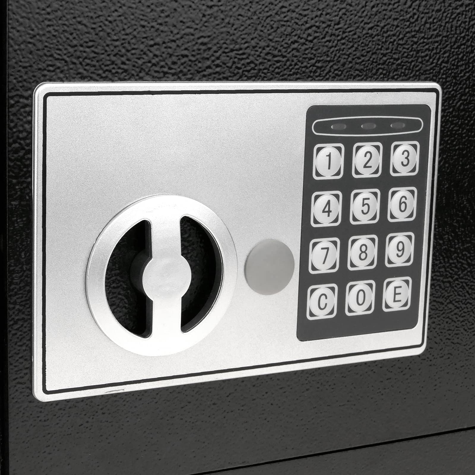 PrimeMatik - Caja Fuerte de Seguridad empotrada con código electrónico Digital 36x19x23cm Negra